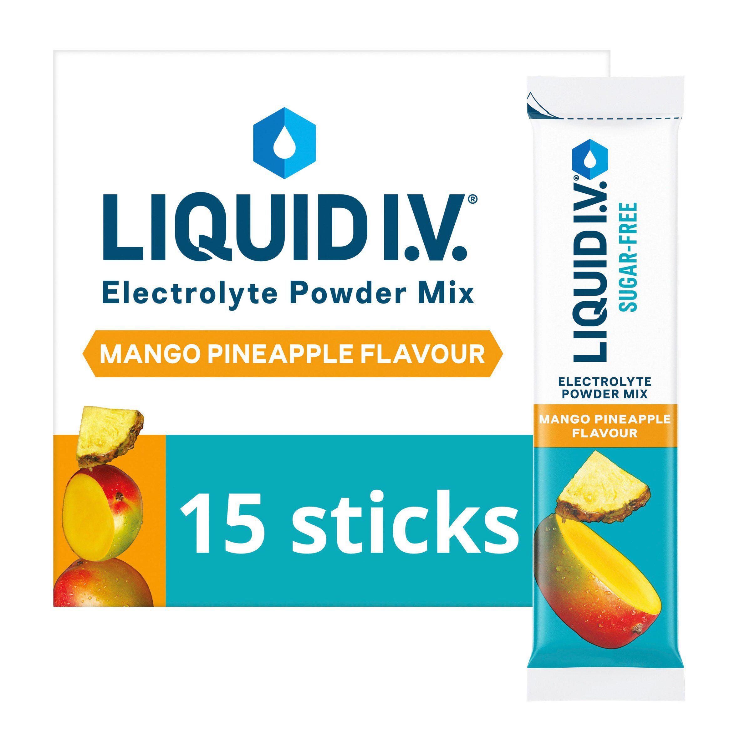 Liquid IV 15 x Sugar Free Mango Pineapple Electrolyte Powder Mix Sachets