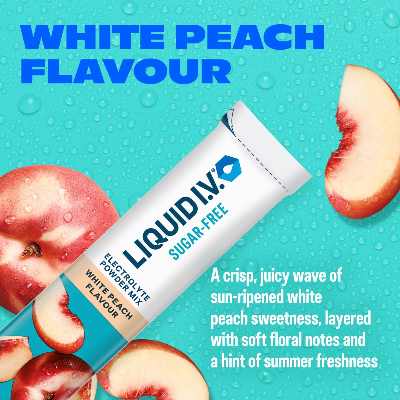 Liquid IV 6 x Sugar Free White Peach Electrolyte Powder Mix Sachets thumbnail 2