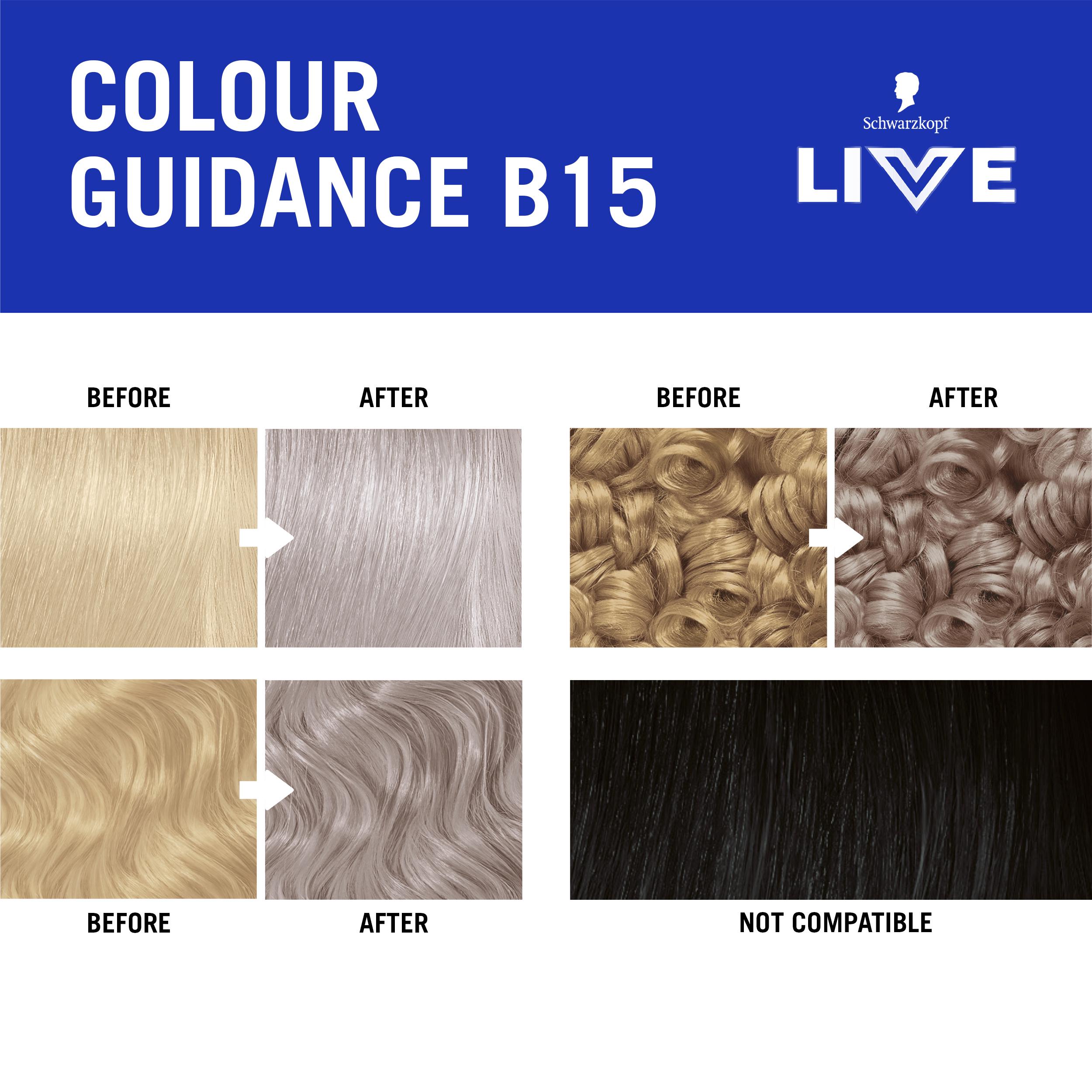 Schwarzkopf B15 Platinum Blonde Live Intense Colour Permanent Hair Dye thumbnail 5