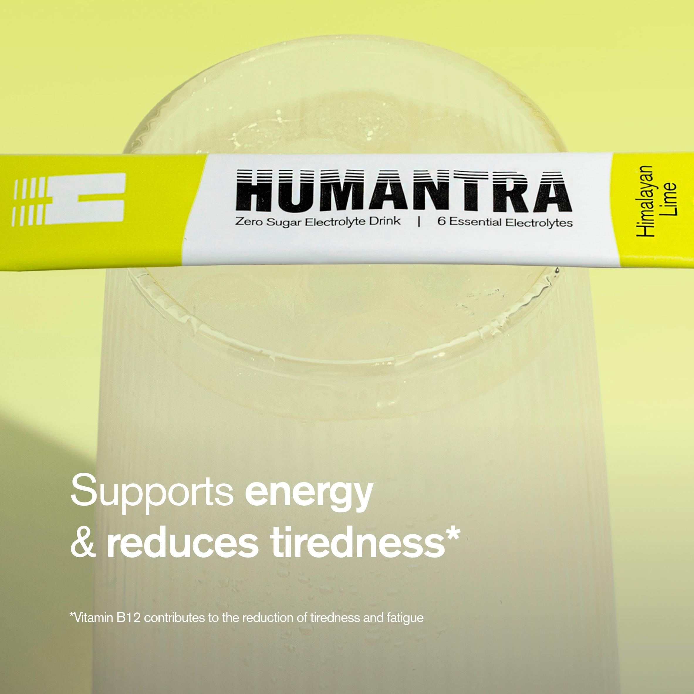 Humantra 6 x 3.6g Himalayan Lime Zero Sugar Electrolyte Drink Sachets thumbnail 2