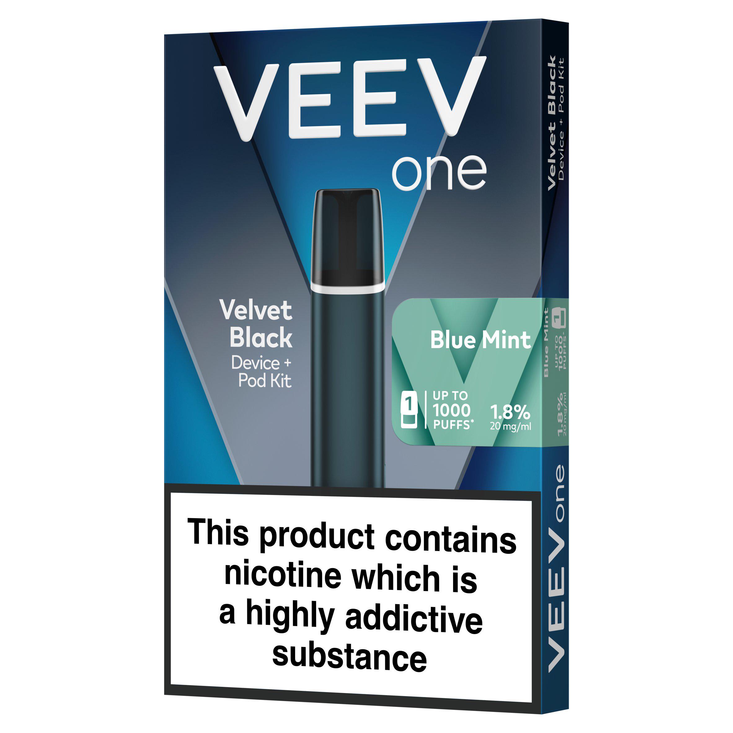 VEEV One Velvet Black Device + Blue Mint Pod 20mg