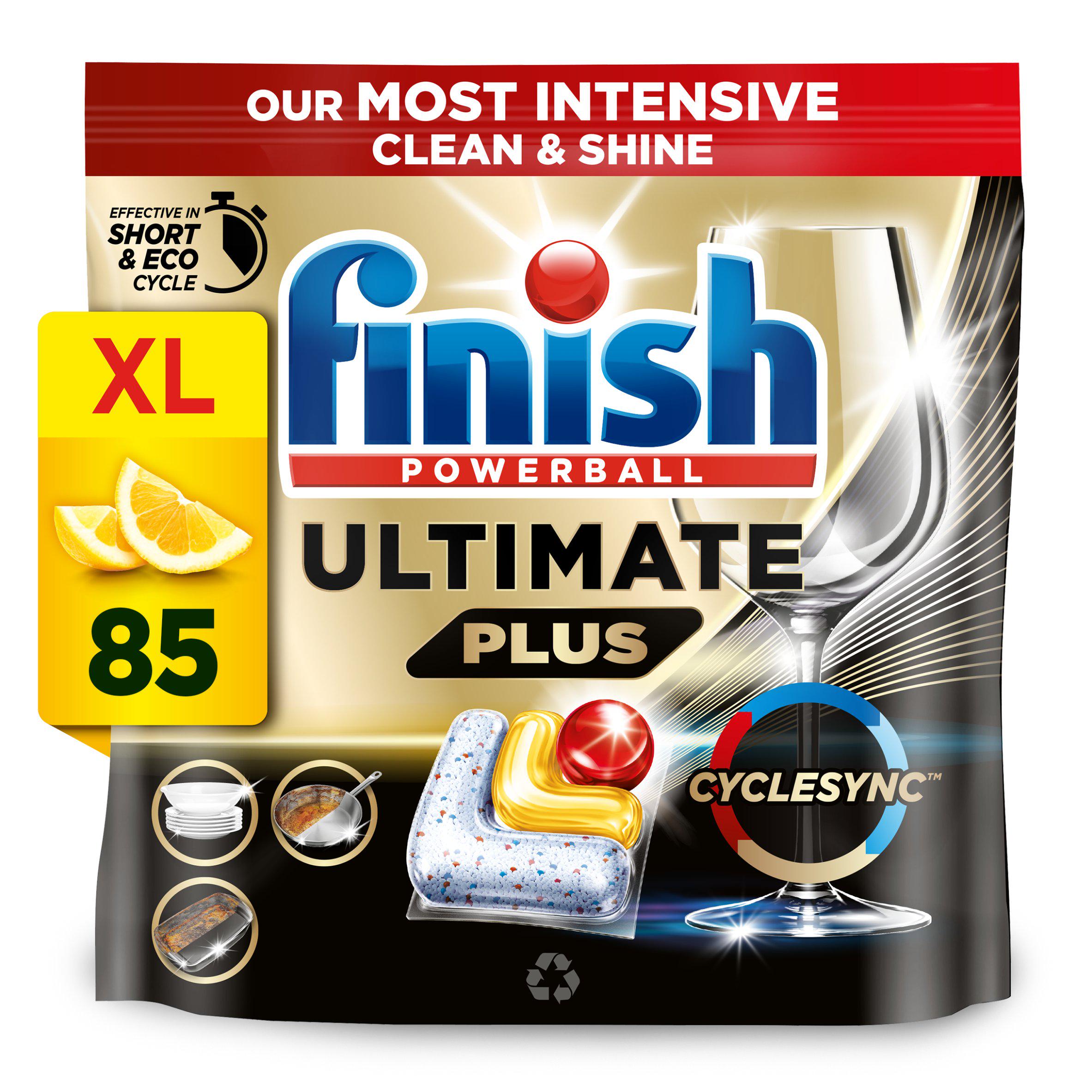 Finish Ultimate Plus 85 All in One Lemon Dishwasher Tablets