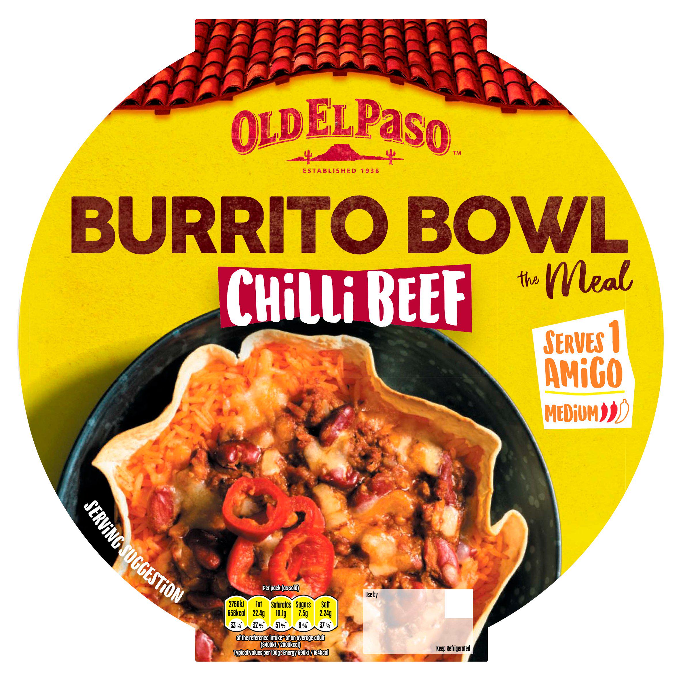 Old El Paso 400g the Meal Chilli Beef Burrito Bowl