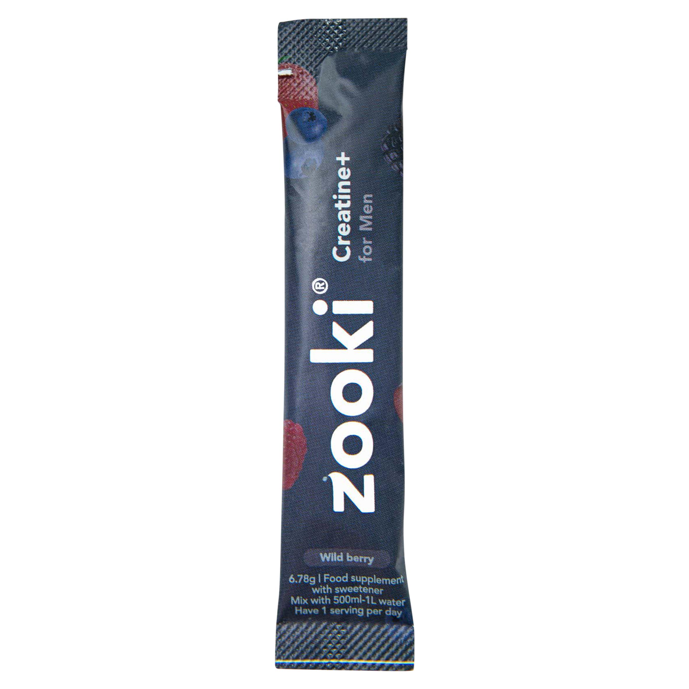 Zooki Creatine+ 6.78g for Men Wild Berry Powder Sachet