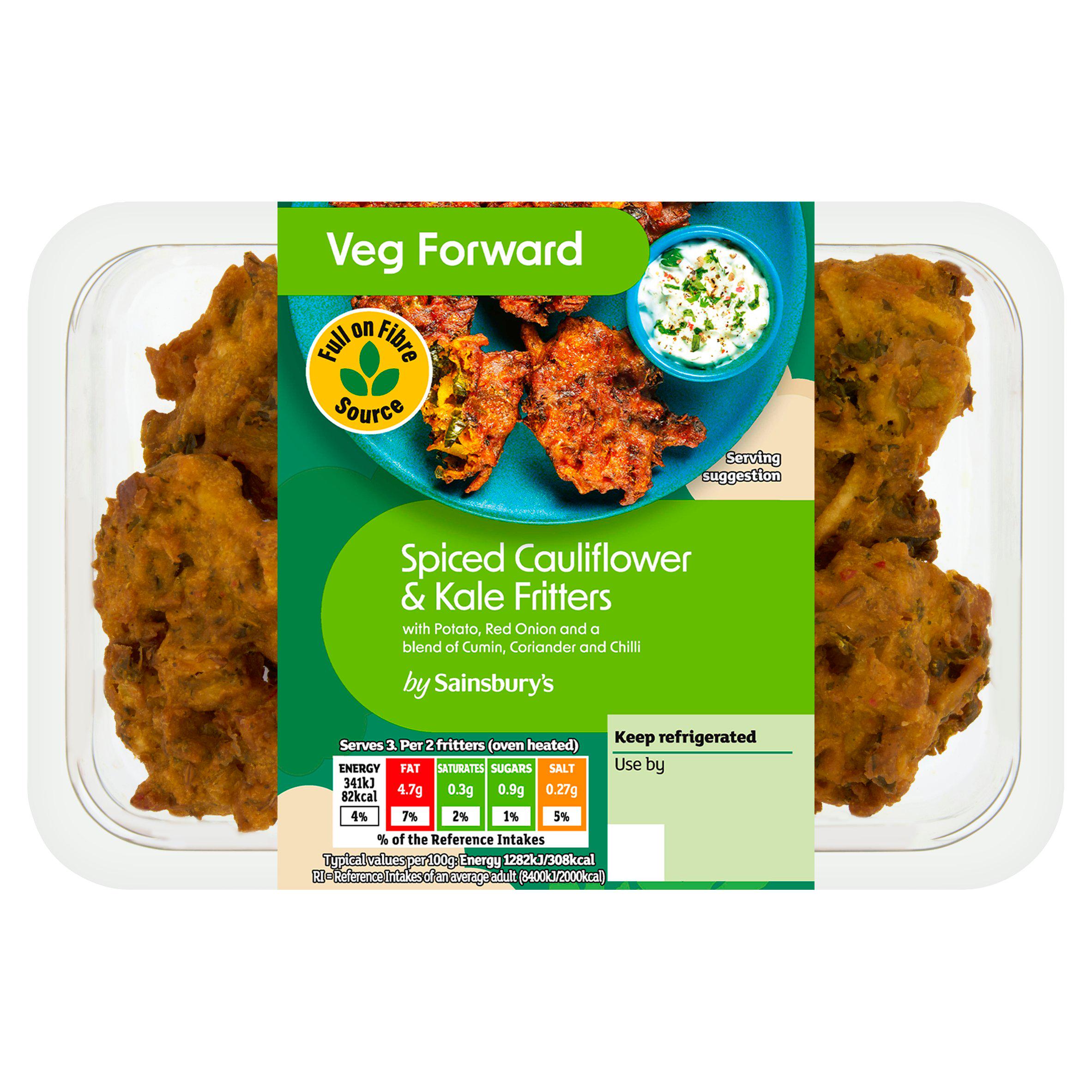 Sainsbury's Spiced Cauliflower & Kale Fritters 120g