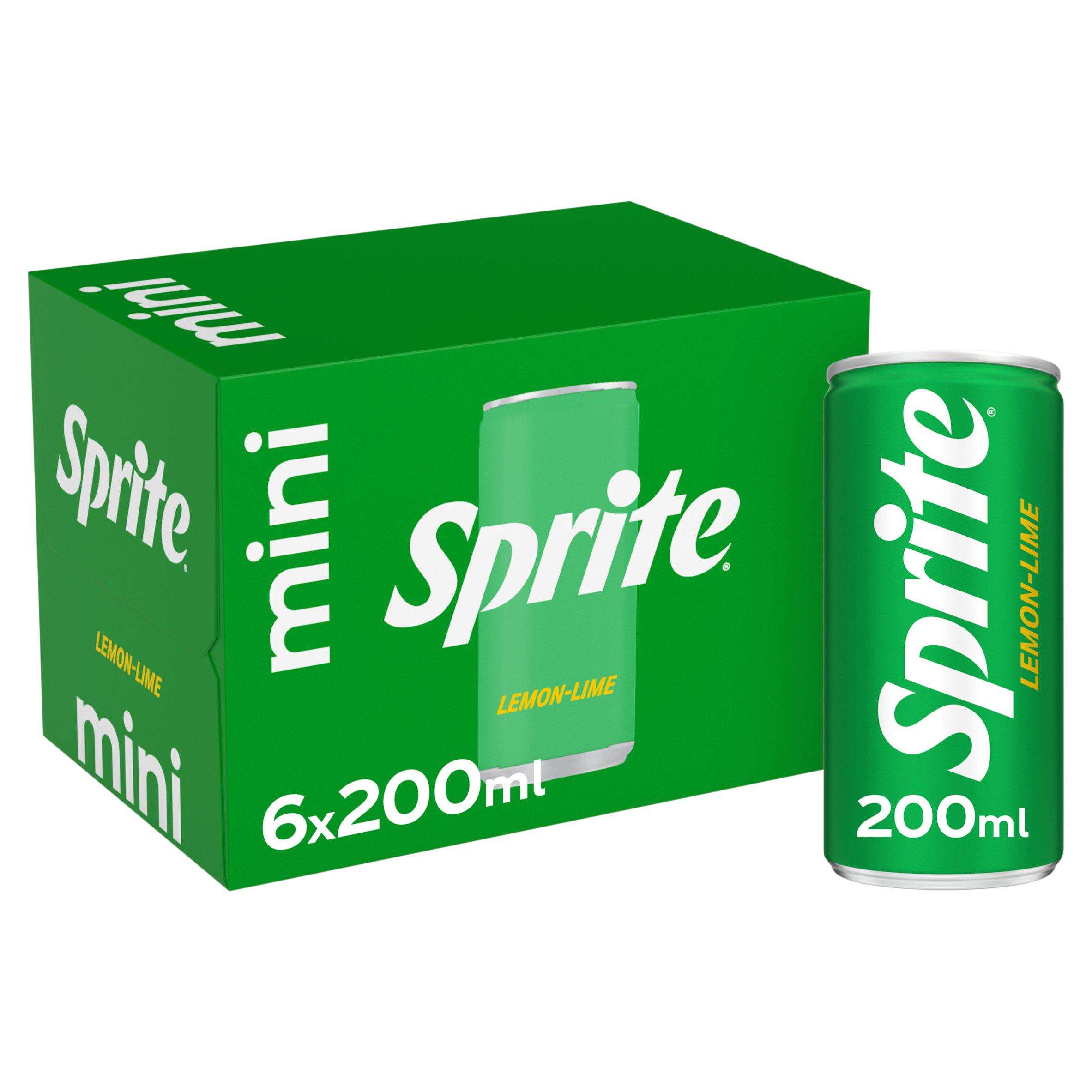 Sprite 6 x 200ml Lemon Lime Cans