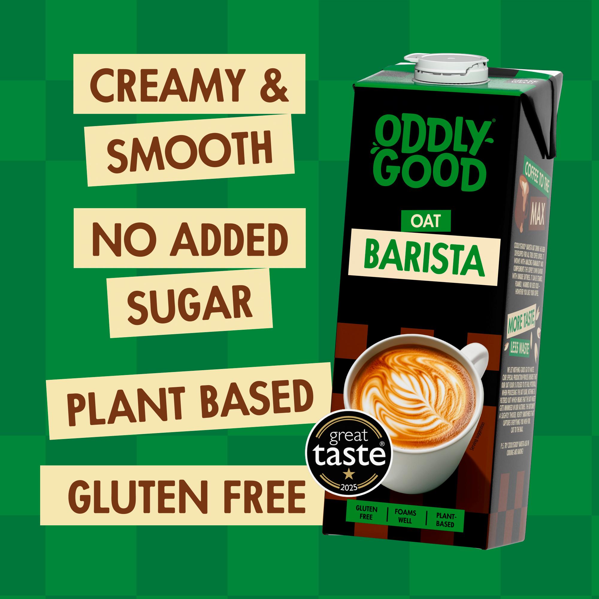 Oddlygood 1L Gluten Free Plant Based Barista Oat Drink thumbnail 3