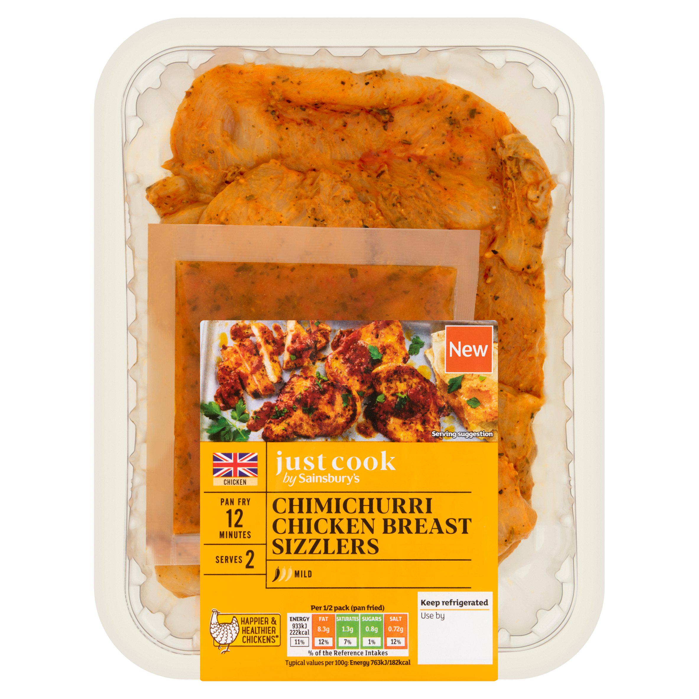 Sainsbury’s Just Cook 350g Chimichurri Chicken breast sizzlers