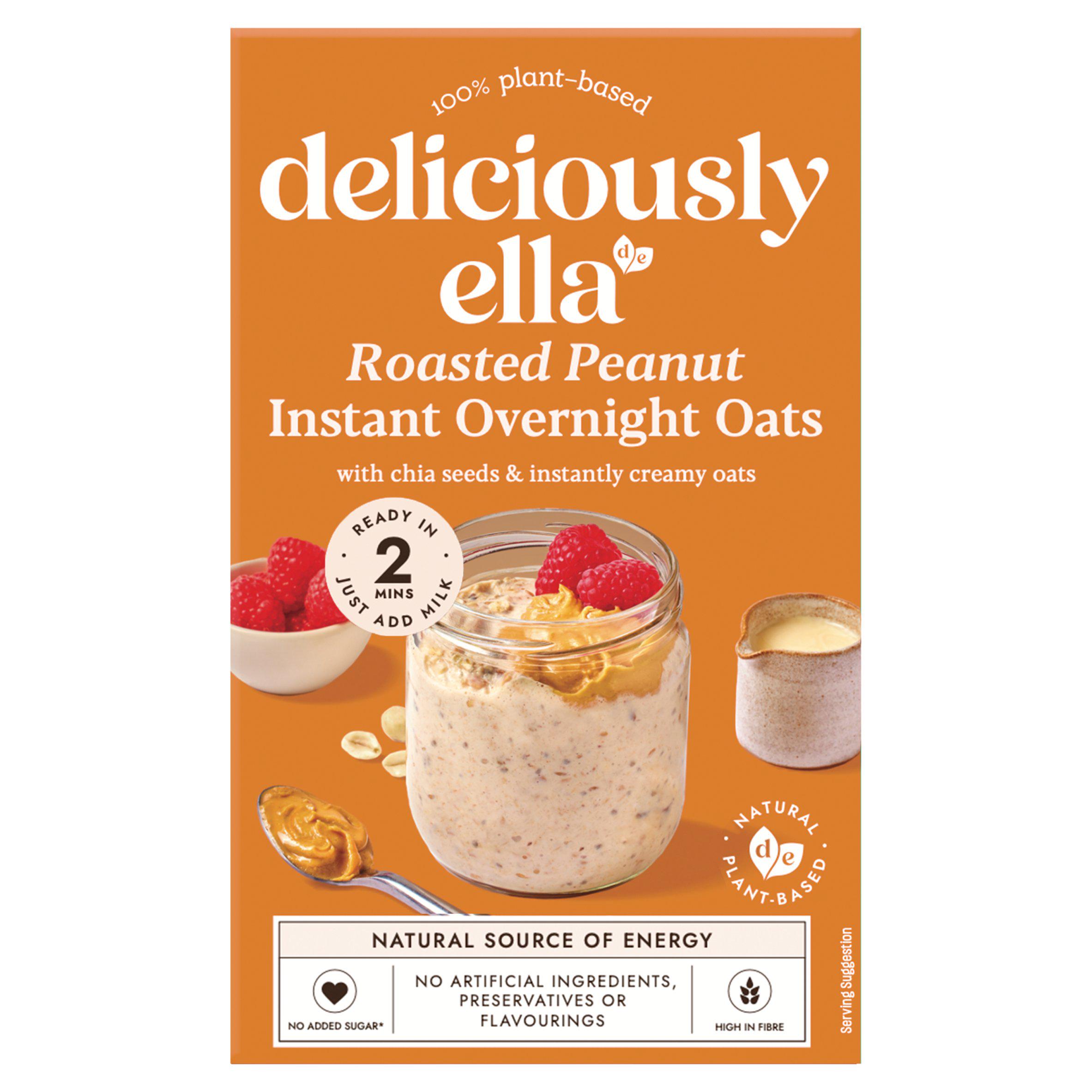 Deliciously Ella 360g Roasted Peanut Instant Overnight Oats