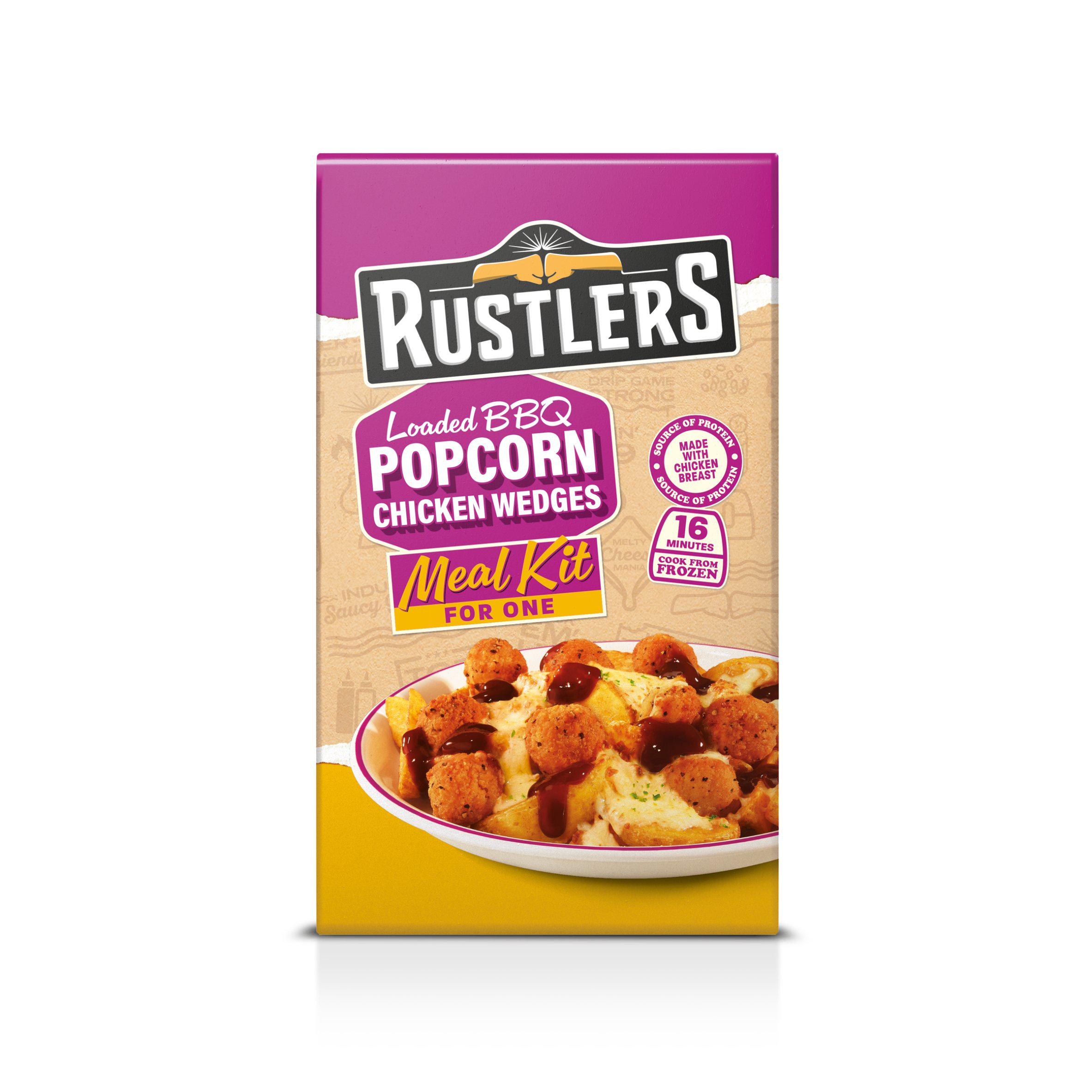 Rustlers 349g Loaded BBQ Popcorn Chicken Wedges