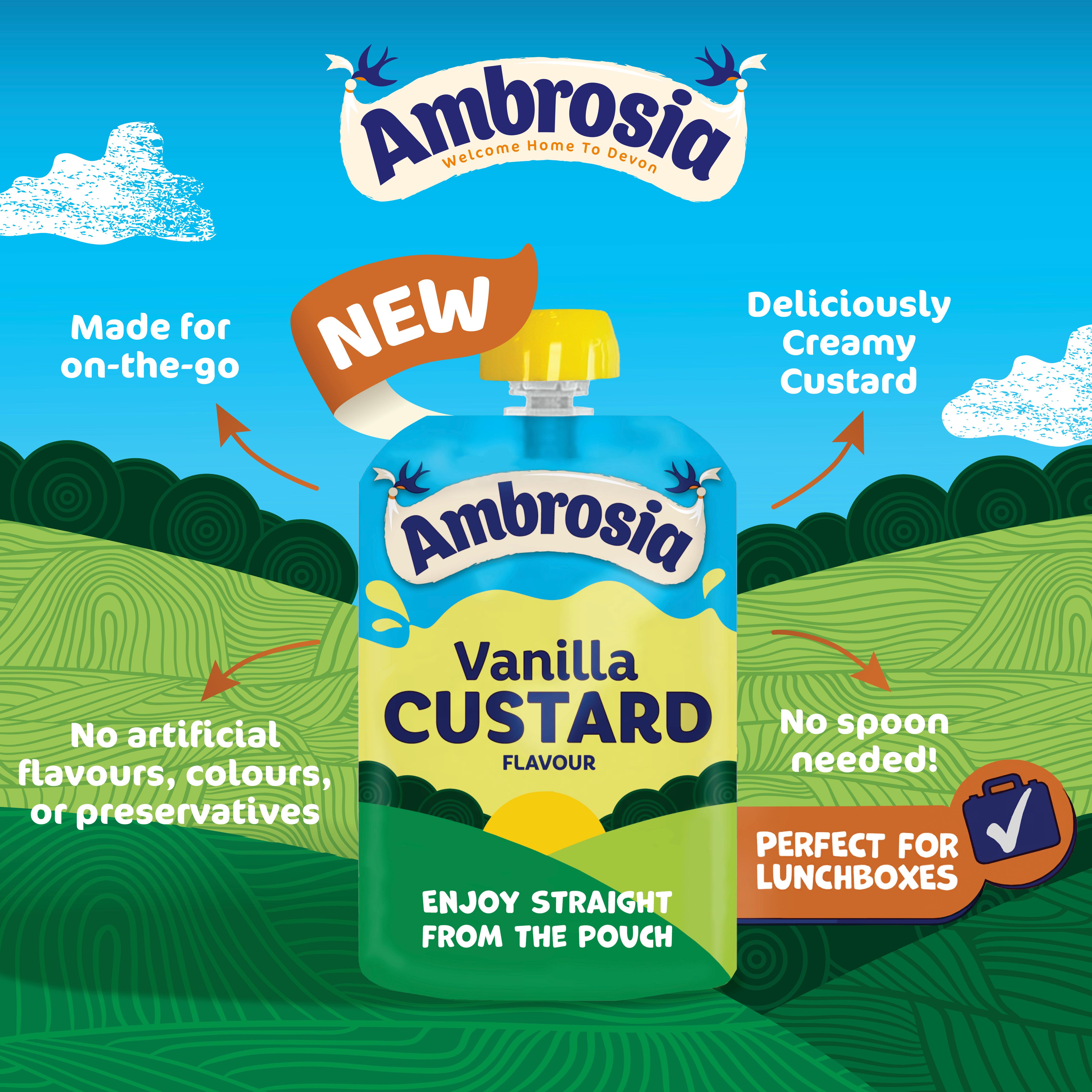 Ambrosia 100g Vanilla Custard Dessert Snack Pouch thumbnail 2