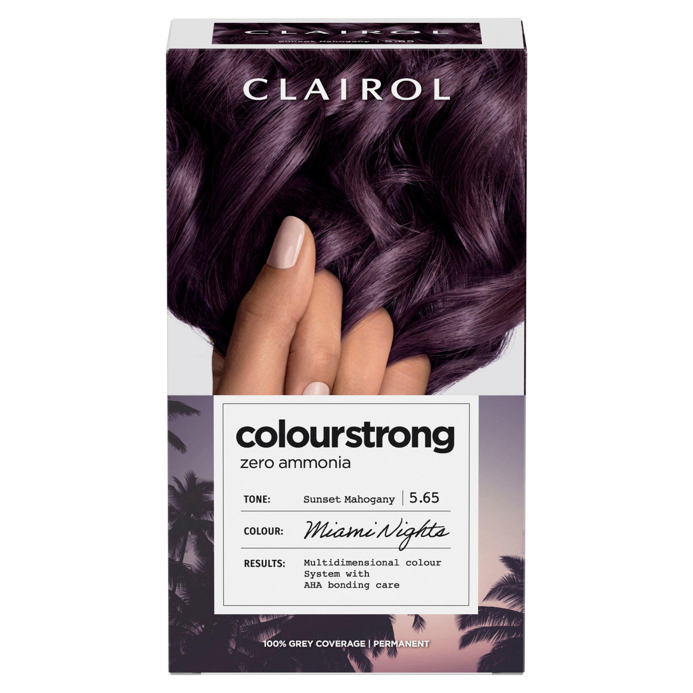 CLAIROL COLOUR STRONG PERMANENT HAIR DYE - 5.65 SUNSET MAHOGANY