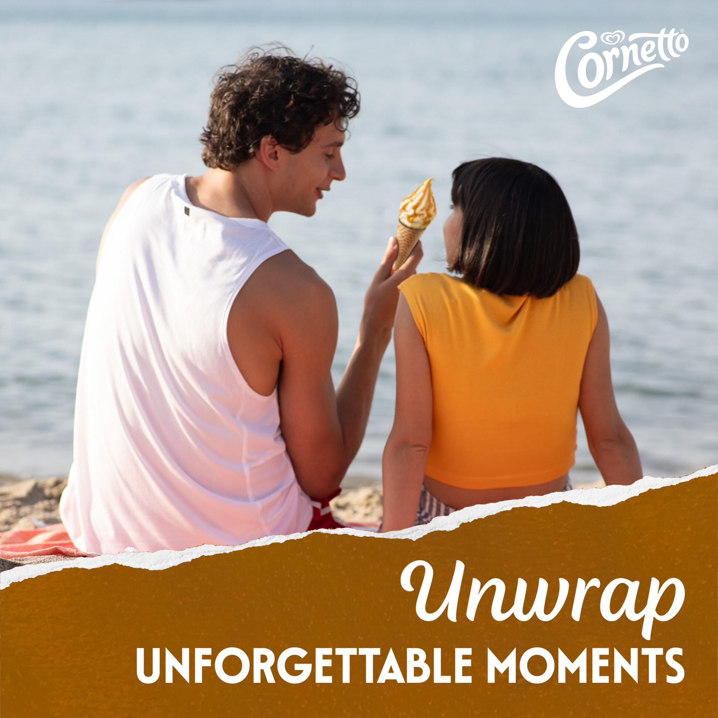 Cornetto 4 x 140ml Soft Caramel Ice Cream Cones thumbnail 4