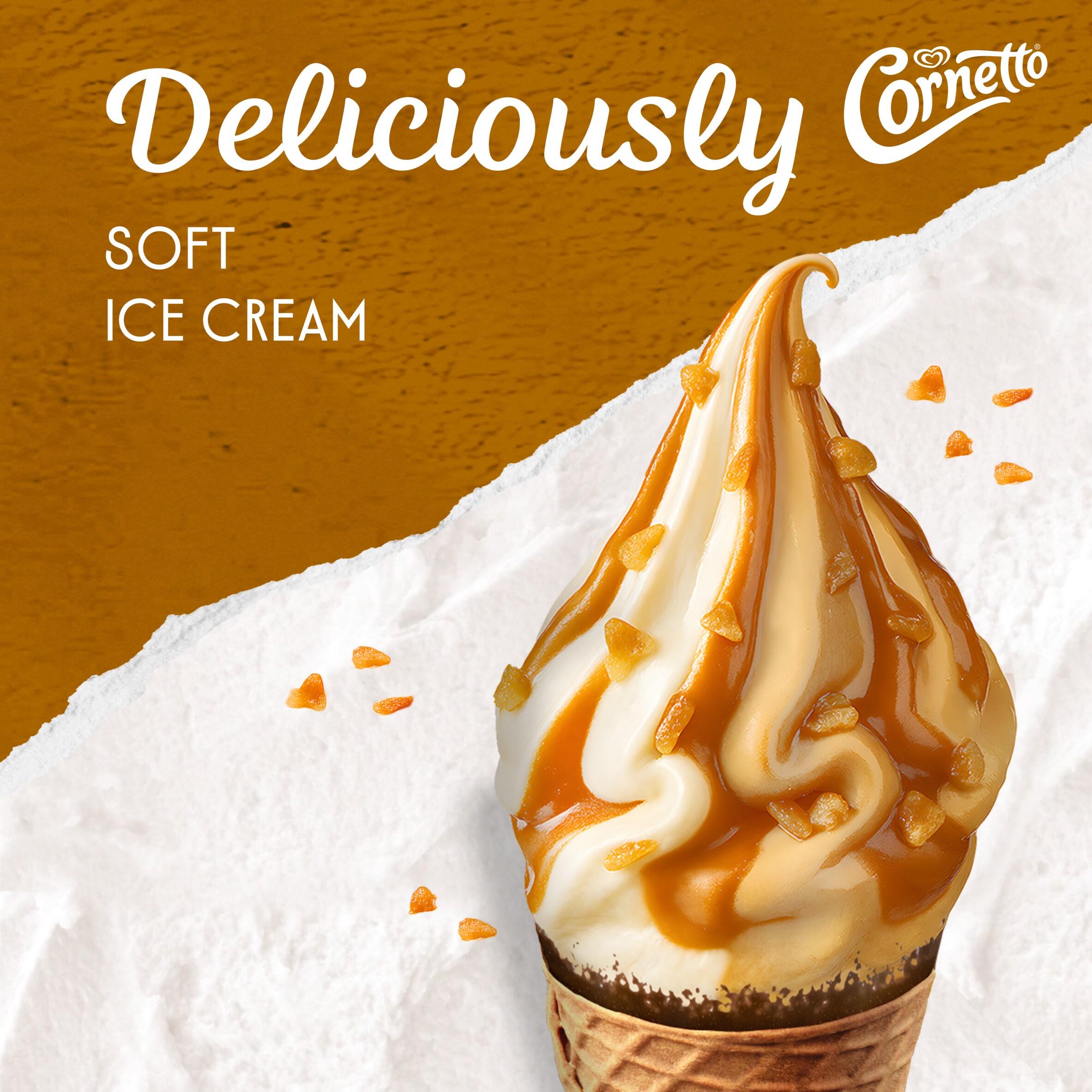 Cornetto 4 x 140ml Soft Caramel Ice Cream Cones thumbnail 6