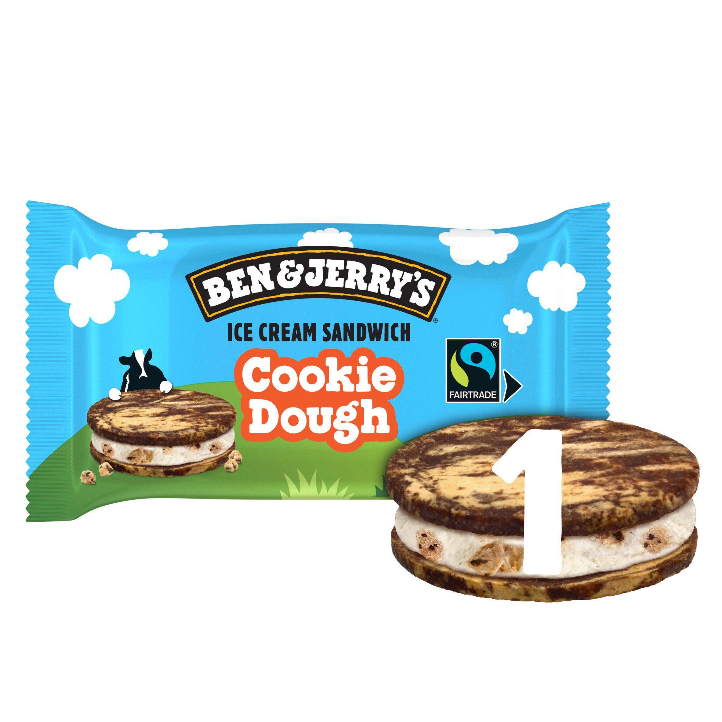 Ben & Jerry's 120ml Cookie Dough Ice Cream Sandwich