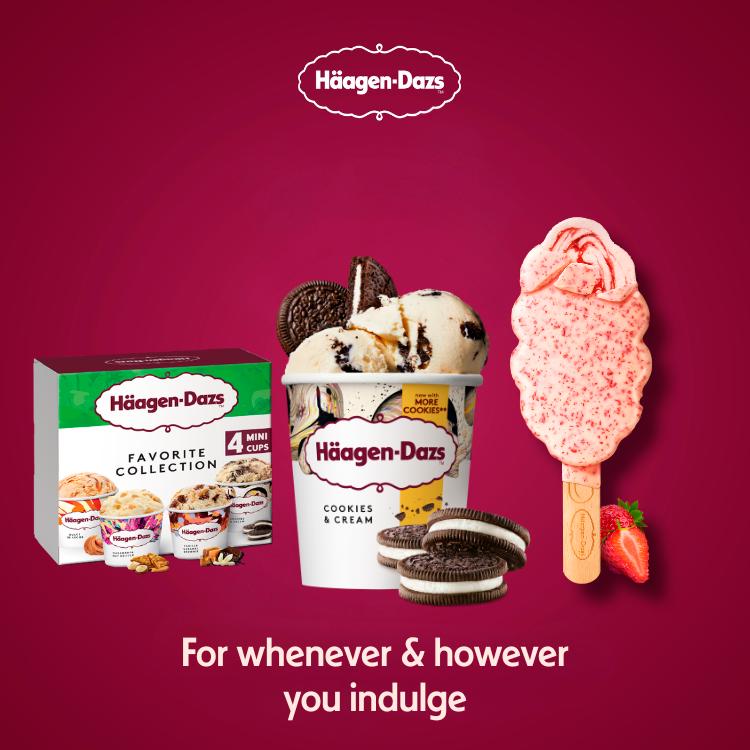 Haagen-Dazs  3 x Creamy Strawberry Ice Cream Sticks 204g thumbnail 4