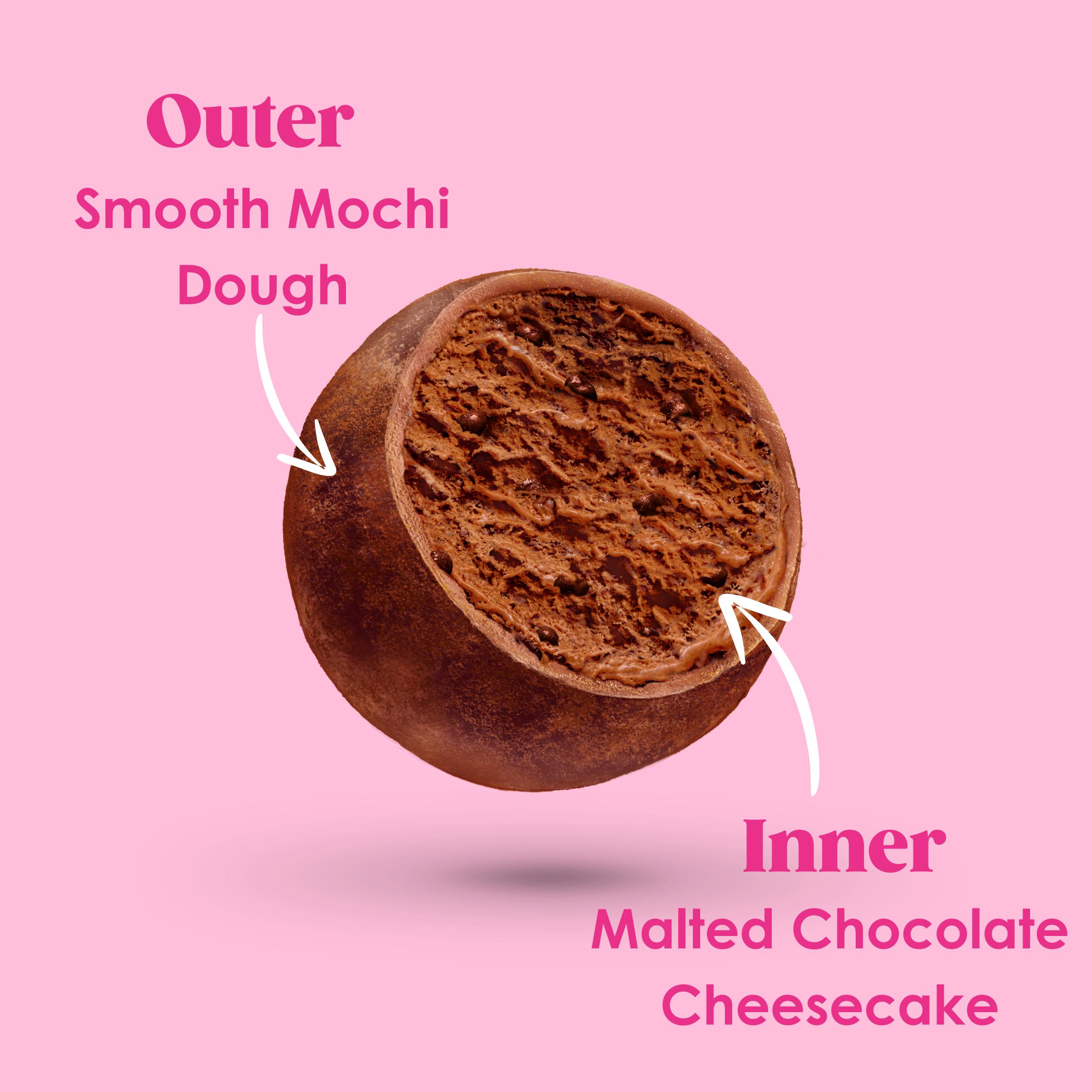 Little Moons Mini Moons 168g Malted Chocolate Cheesecake Frozen Snack thumbnail 3
