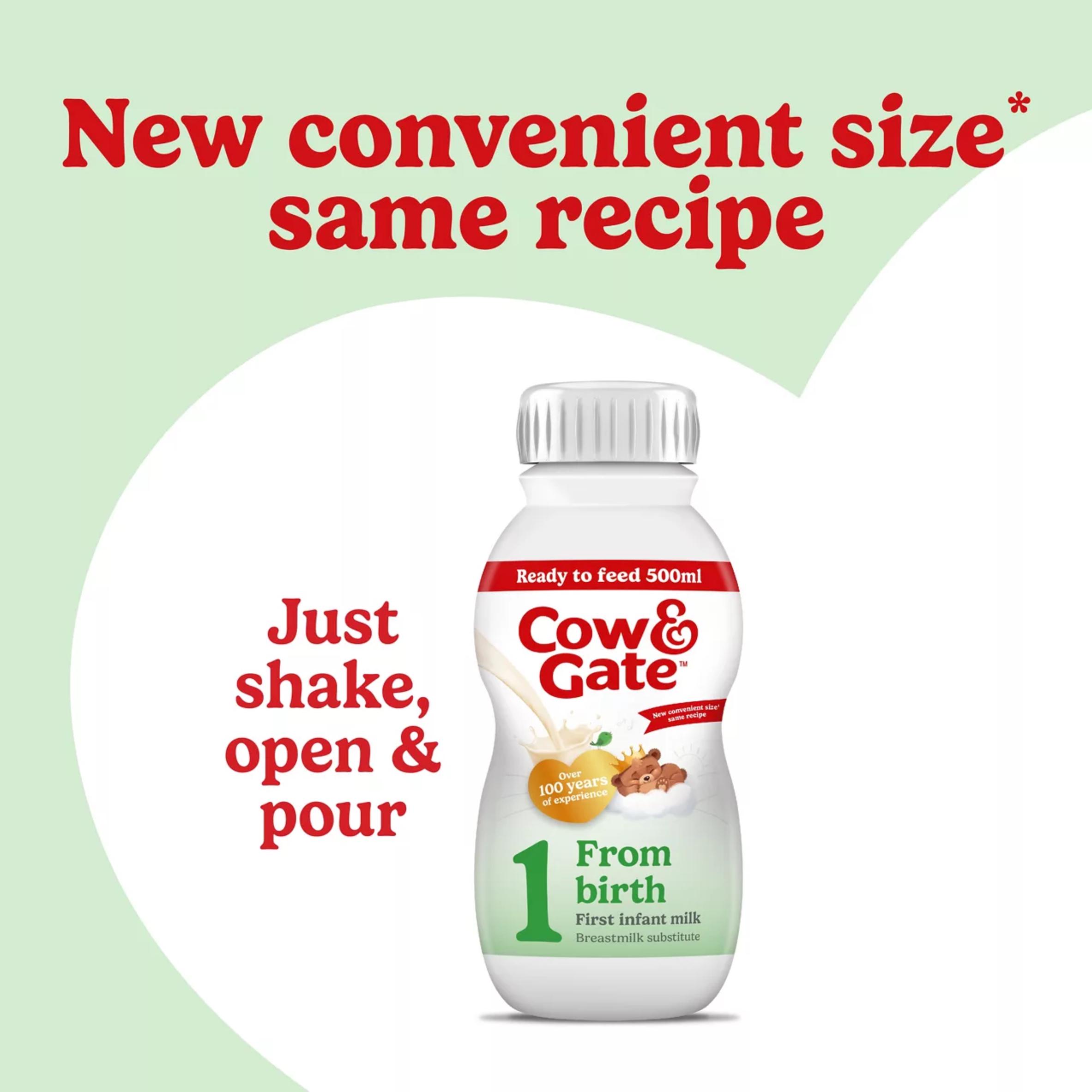 Cow & Gate 500ml First Infant Milk from Birth Ready to Use thumbnail 2