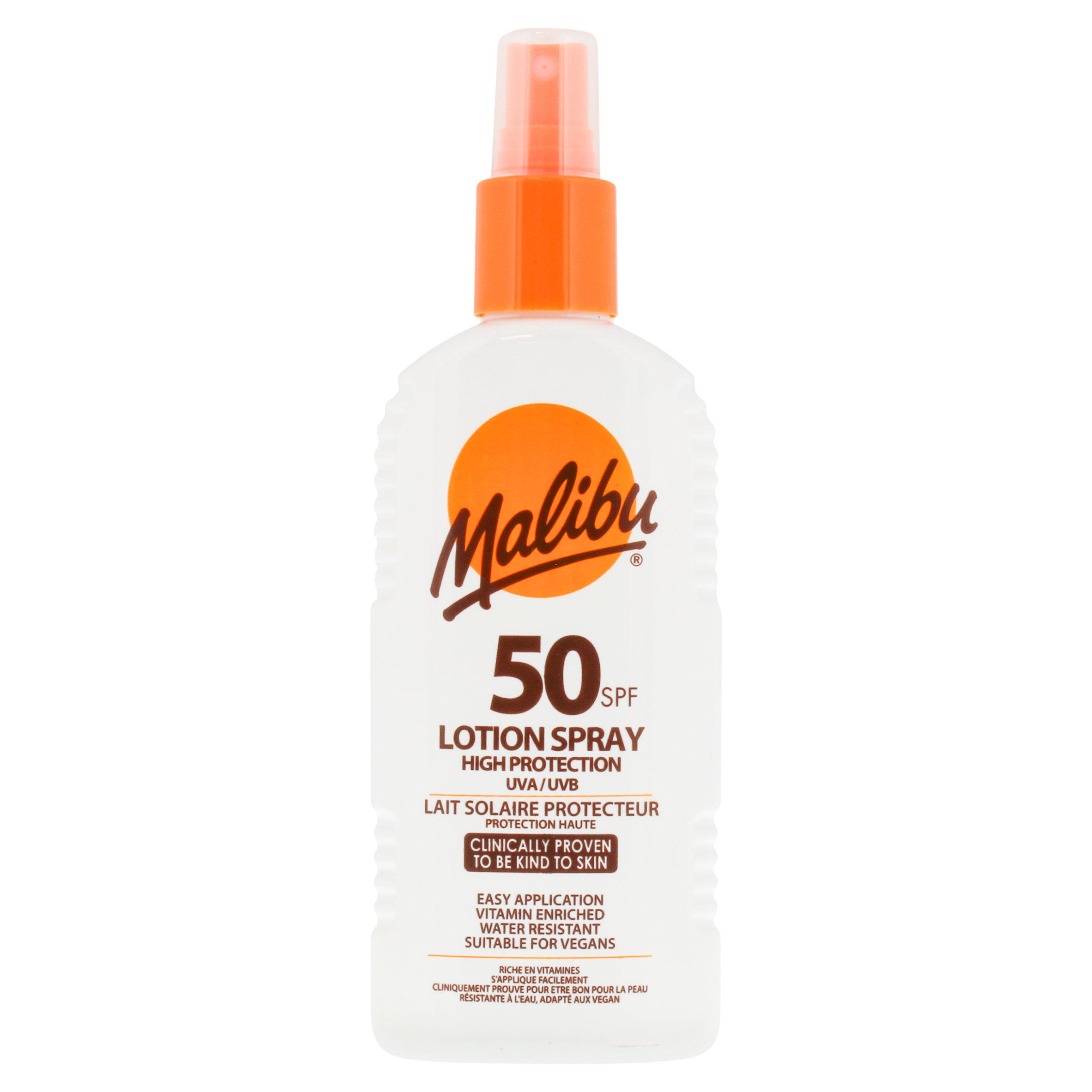Malibu 200ml 50 SPF Lotion Spray