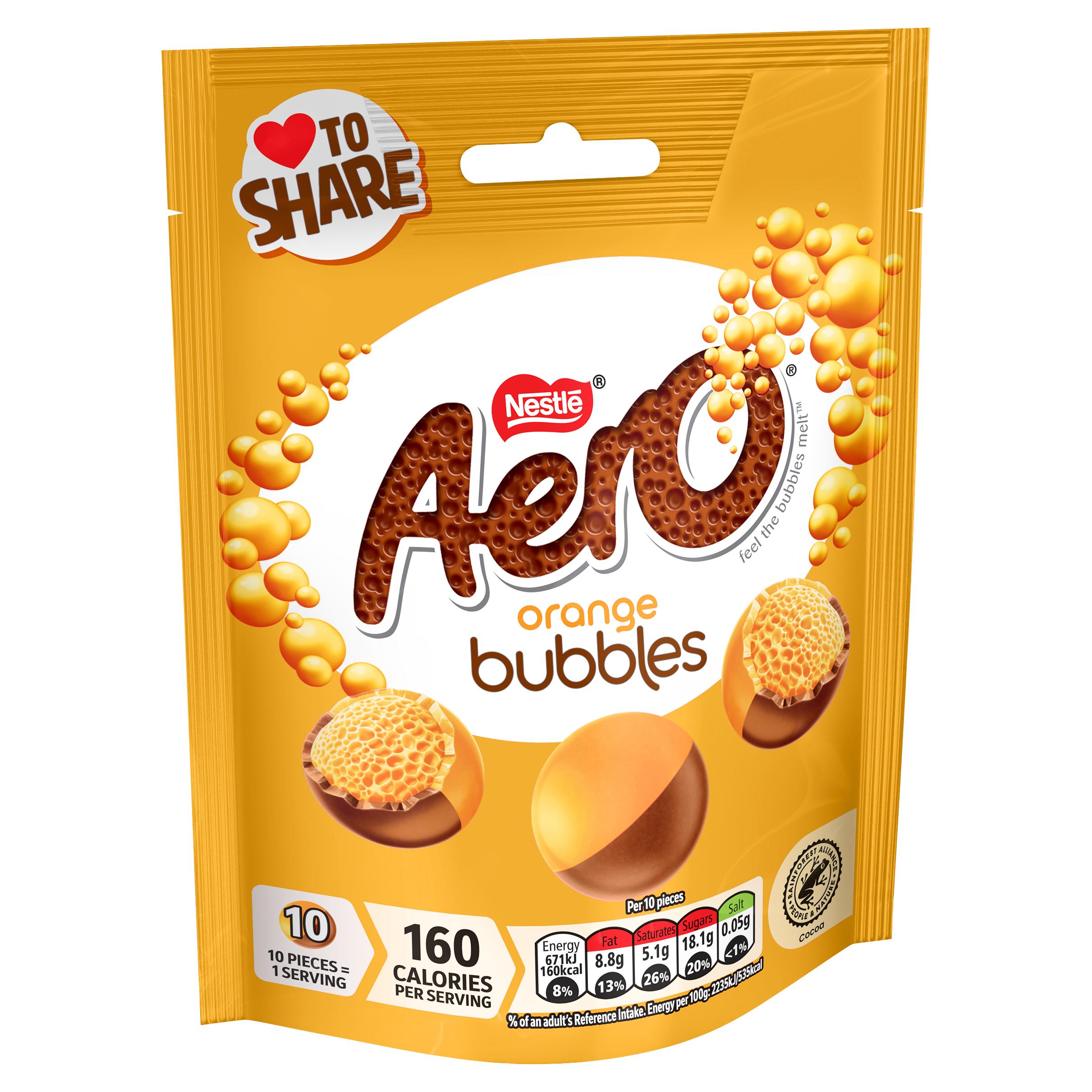Aero Bubbles 92g Orange Chocolate Sharing Bag thumbnail 3