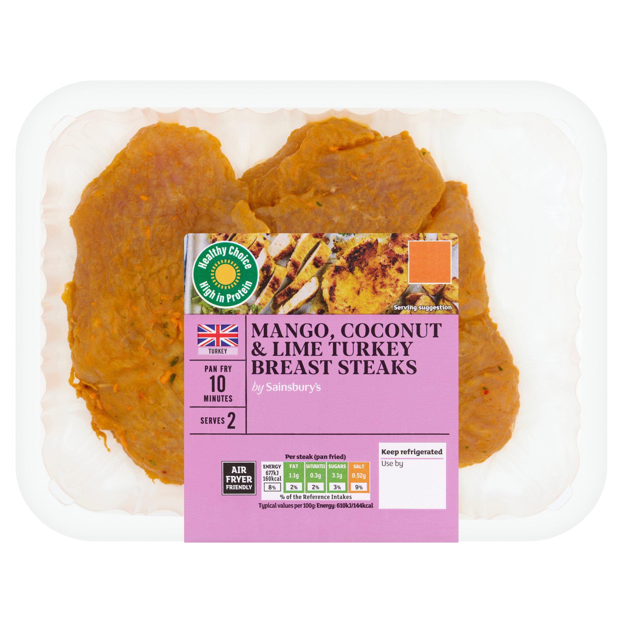Sainsbury's Mango, Coconut & Lime Turkey Breast Steaks 294g
