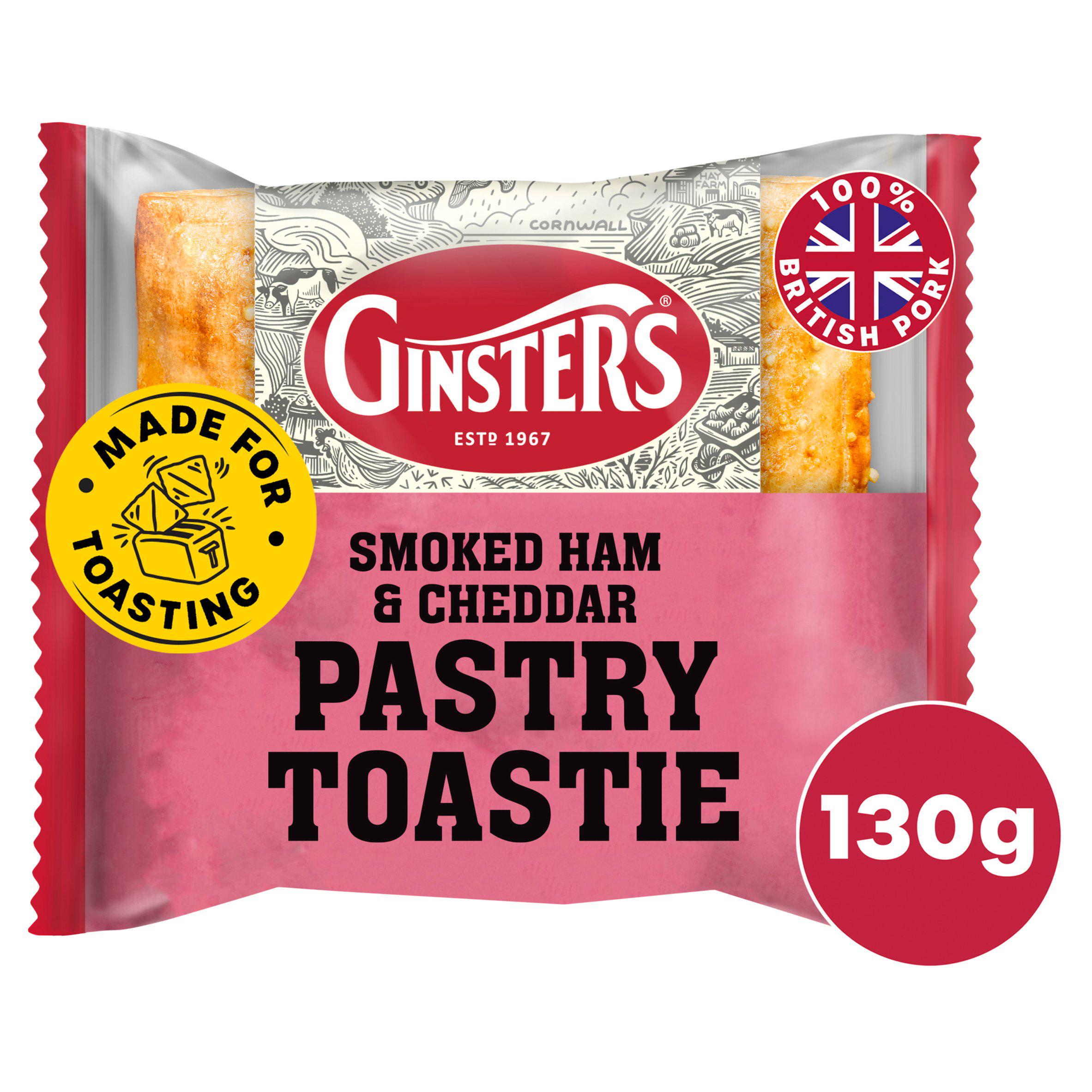 Ginsters 130g Smoked Ham & Cheddar Pastry Toastie