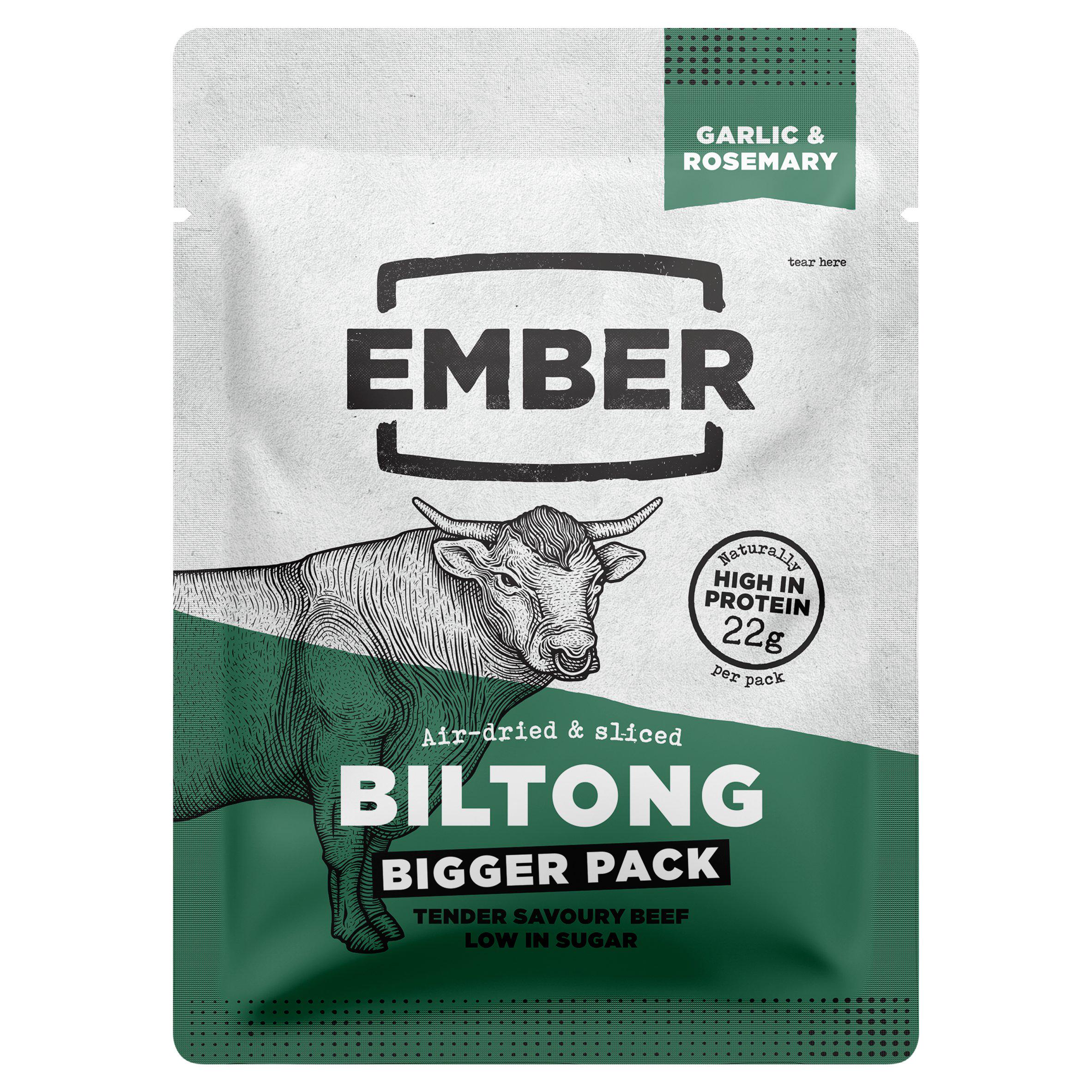 Ember 45g Garlic & Rosemary Biltong Pouch