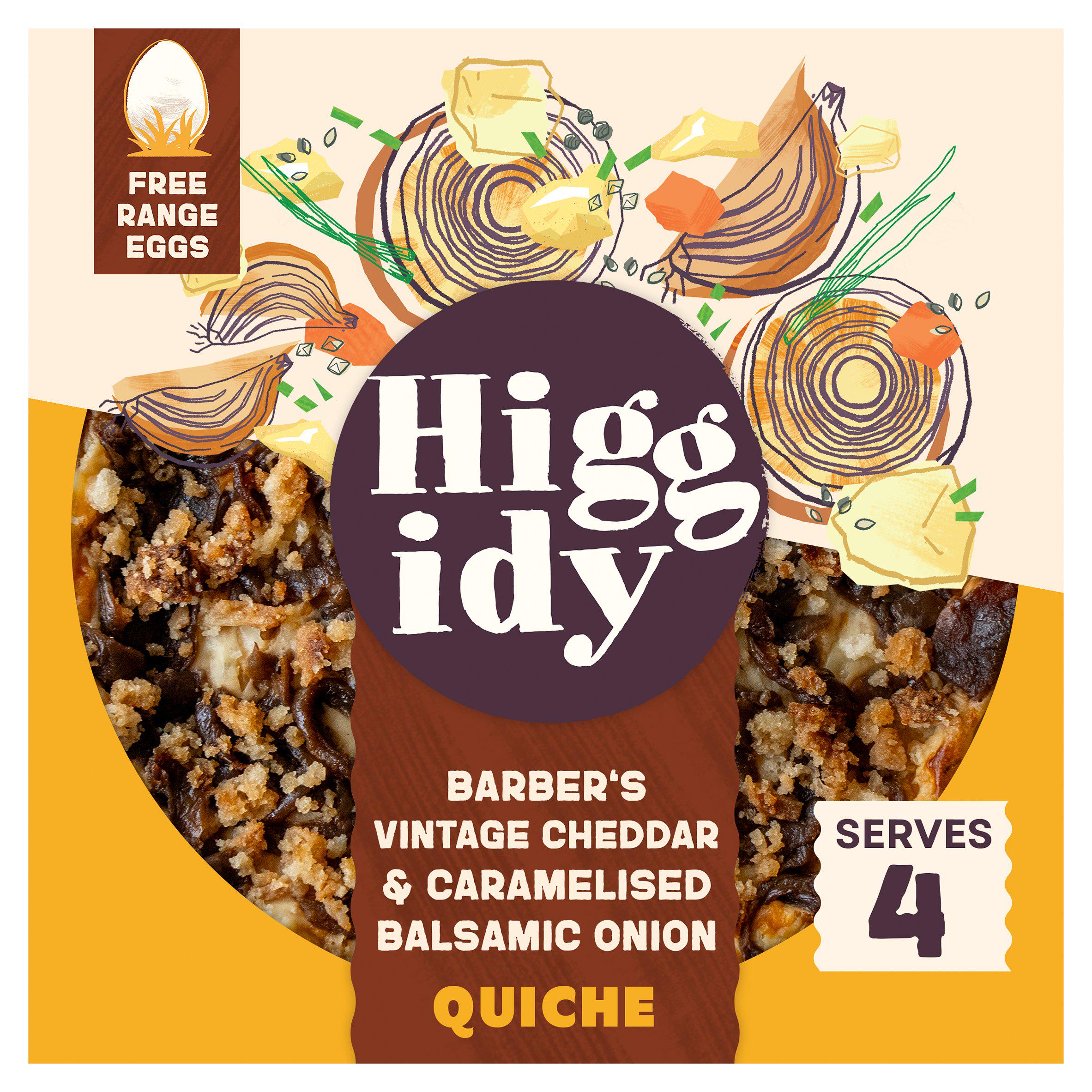 Higgidy Barber’s Vintage Cheddar & Caramelised Balsamic Onion Quiche 400g
