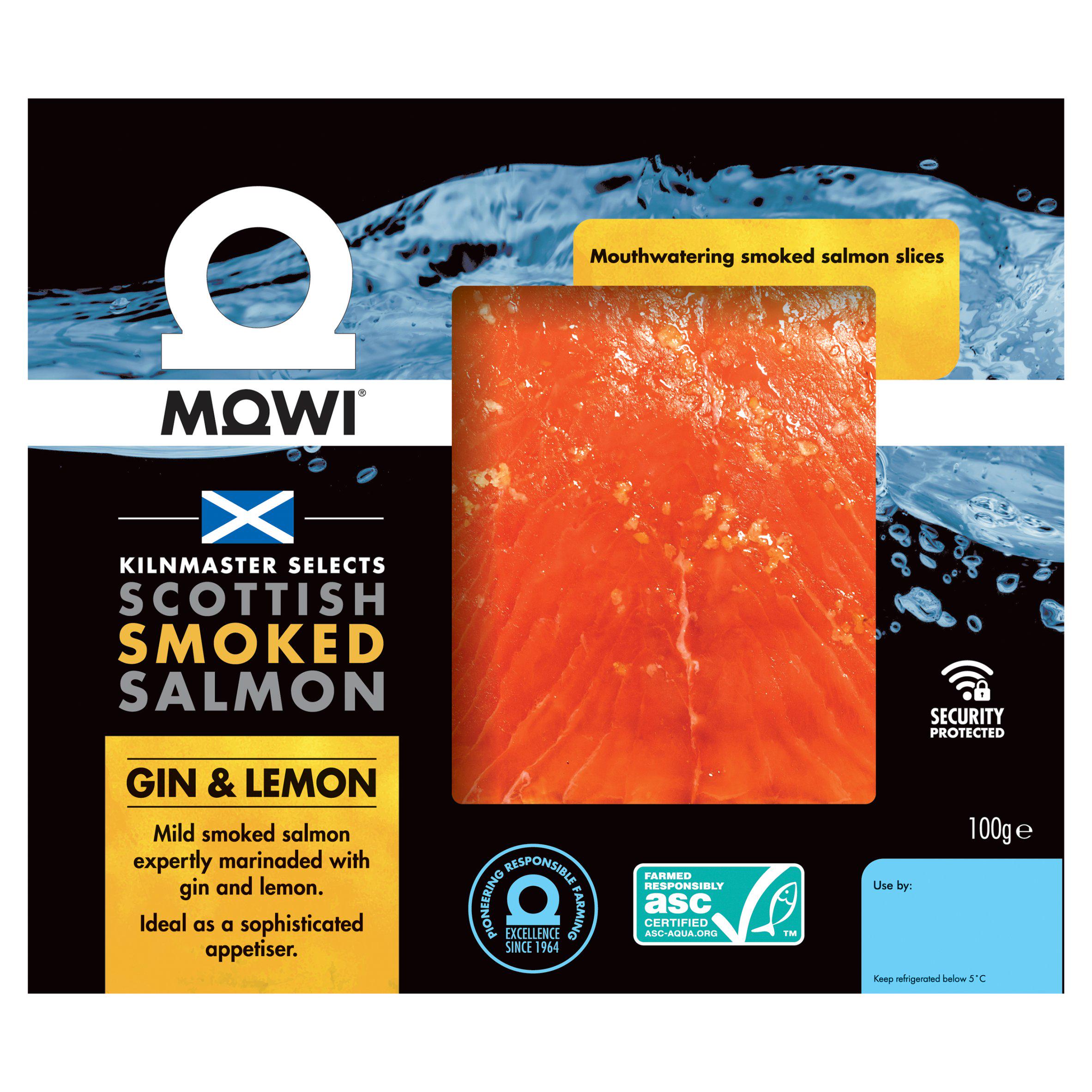 Mowi 100g Gin & Lemon Scottish Smoked Salmon