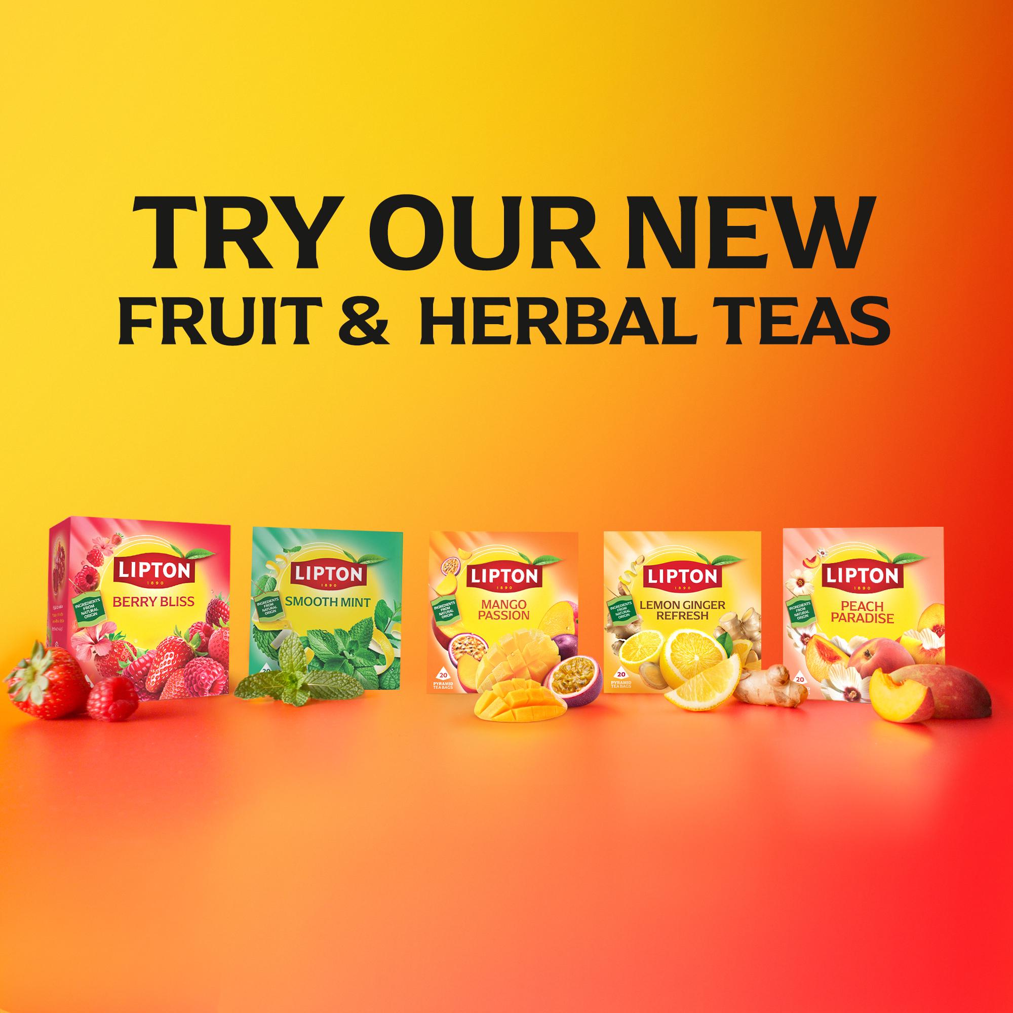 Lipton Berry Bliss 20 x 2.1g Raspberry, Strawberry & Hibiscus Pyramid Tea Bags thumbnail 5
