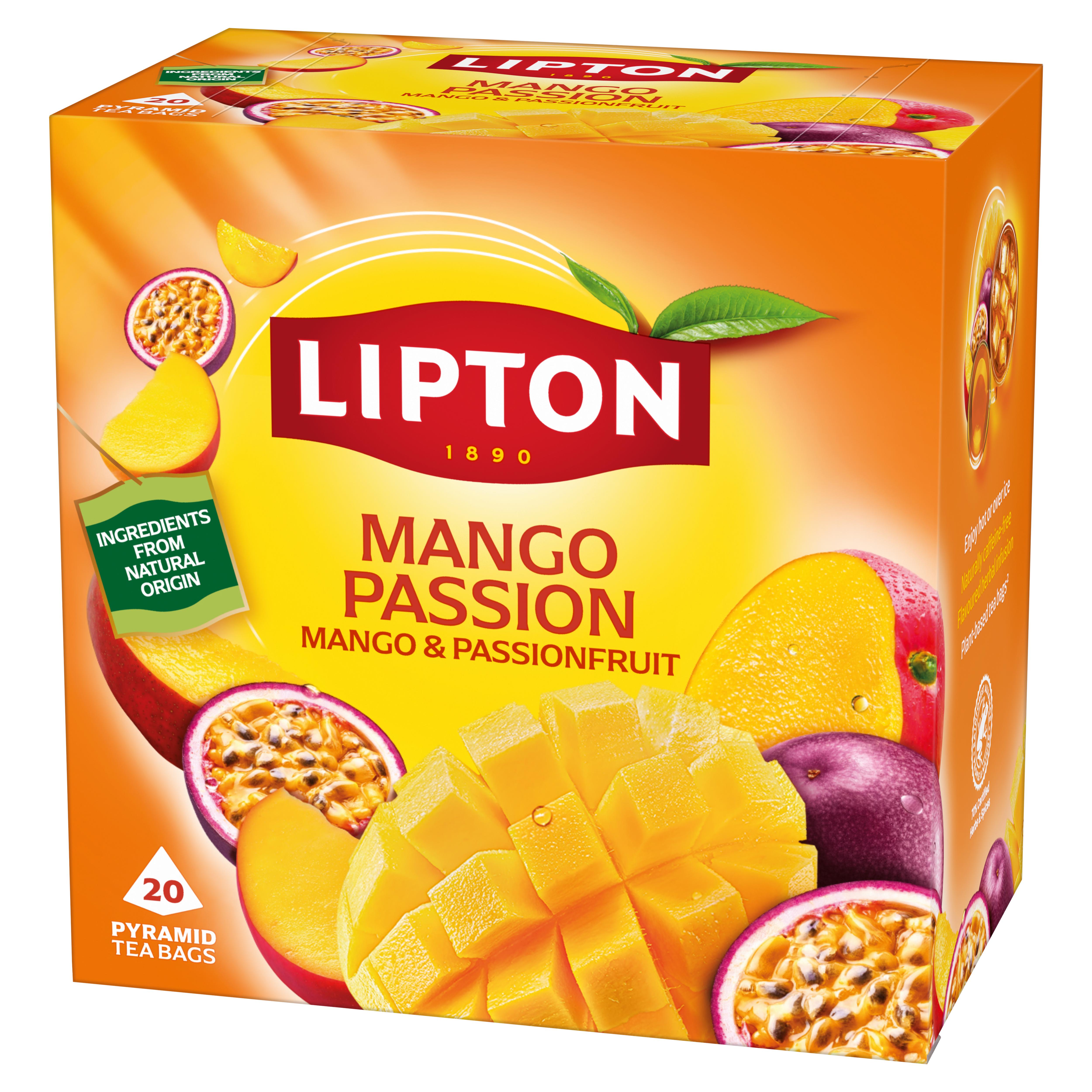 Lipton 20 x 1.8g Mango Passion Pyramid Tea Bags thumbnail 2