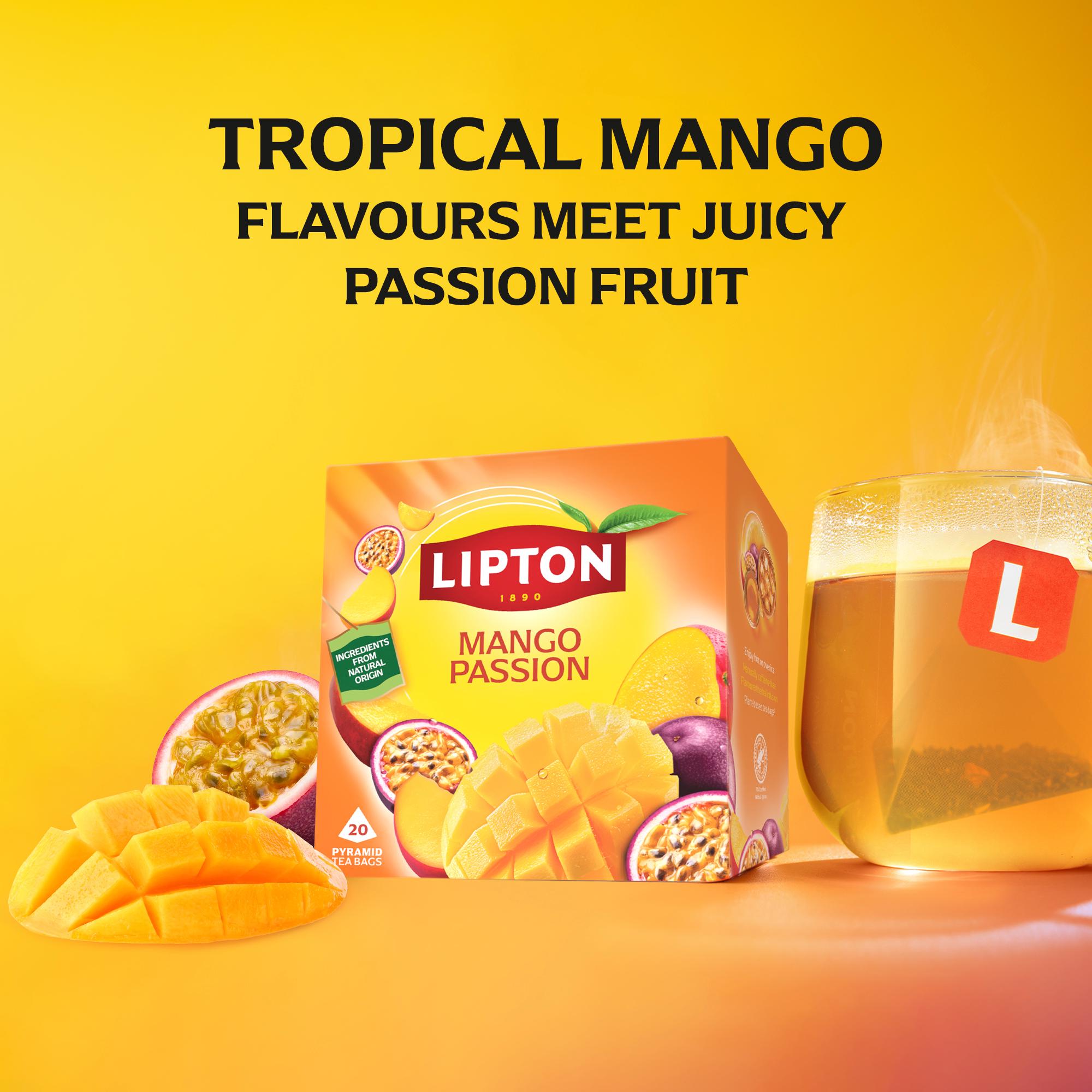 Lipton 20 x 1.8g Mango Passion Pyramid Tea Bags thumbnail 3