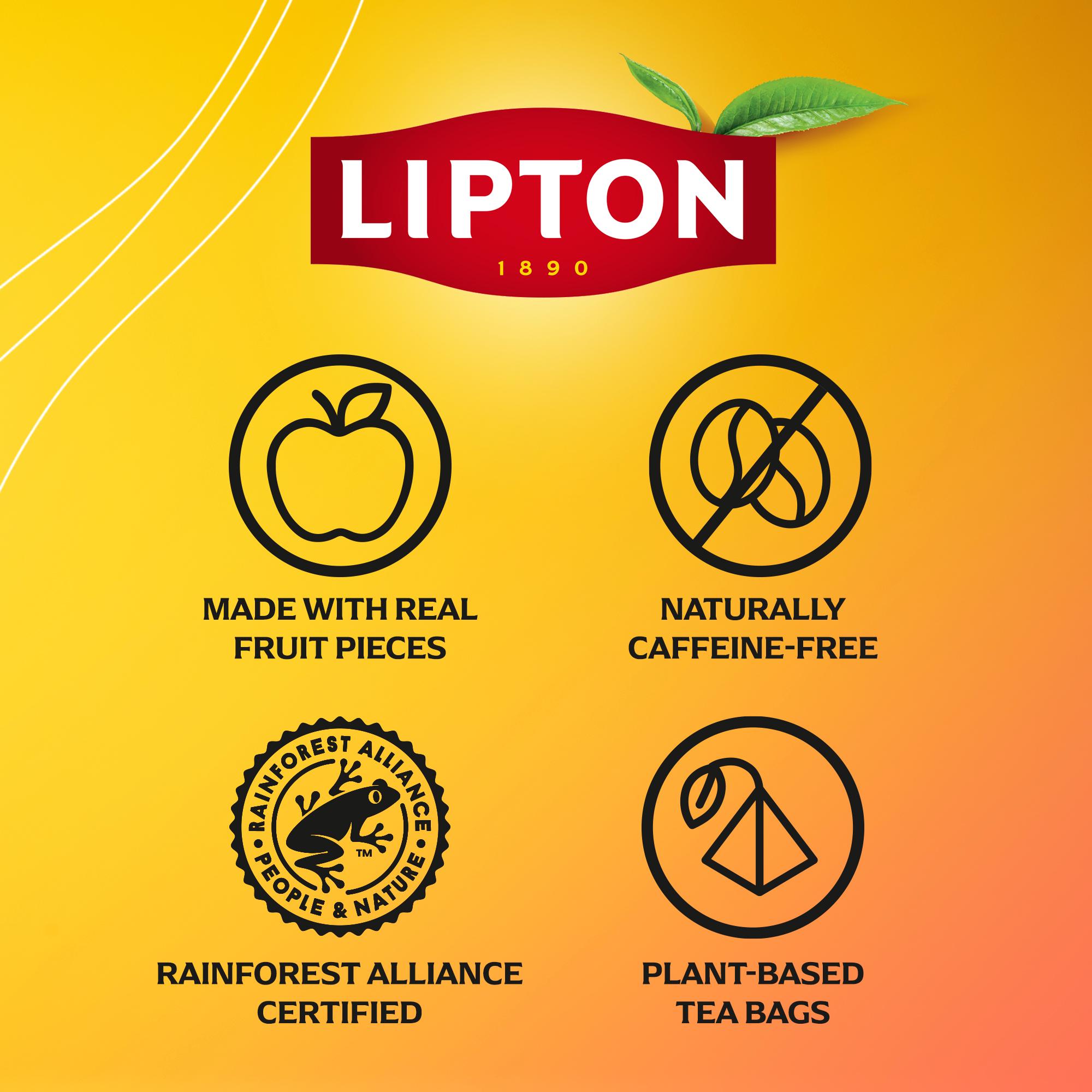 Lipton Peach Paradise 20 x 2.3g Peach & White Hibiscus Pyramid Tea Bags thumbnail 4