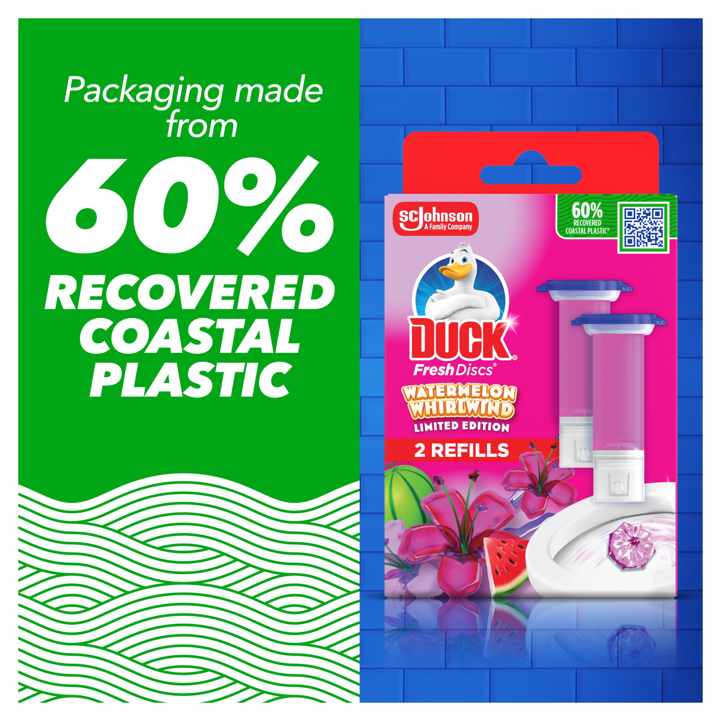 Duck Fresh Discs 2 x 36ml Watermelon Whirlwind Toilet Gel Refill thumbnail 6
