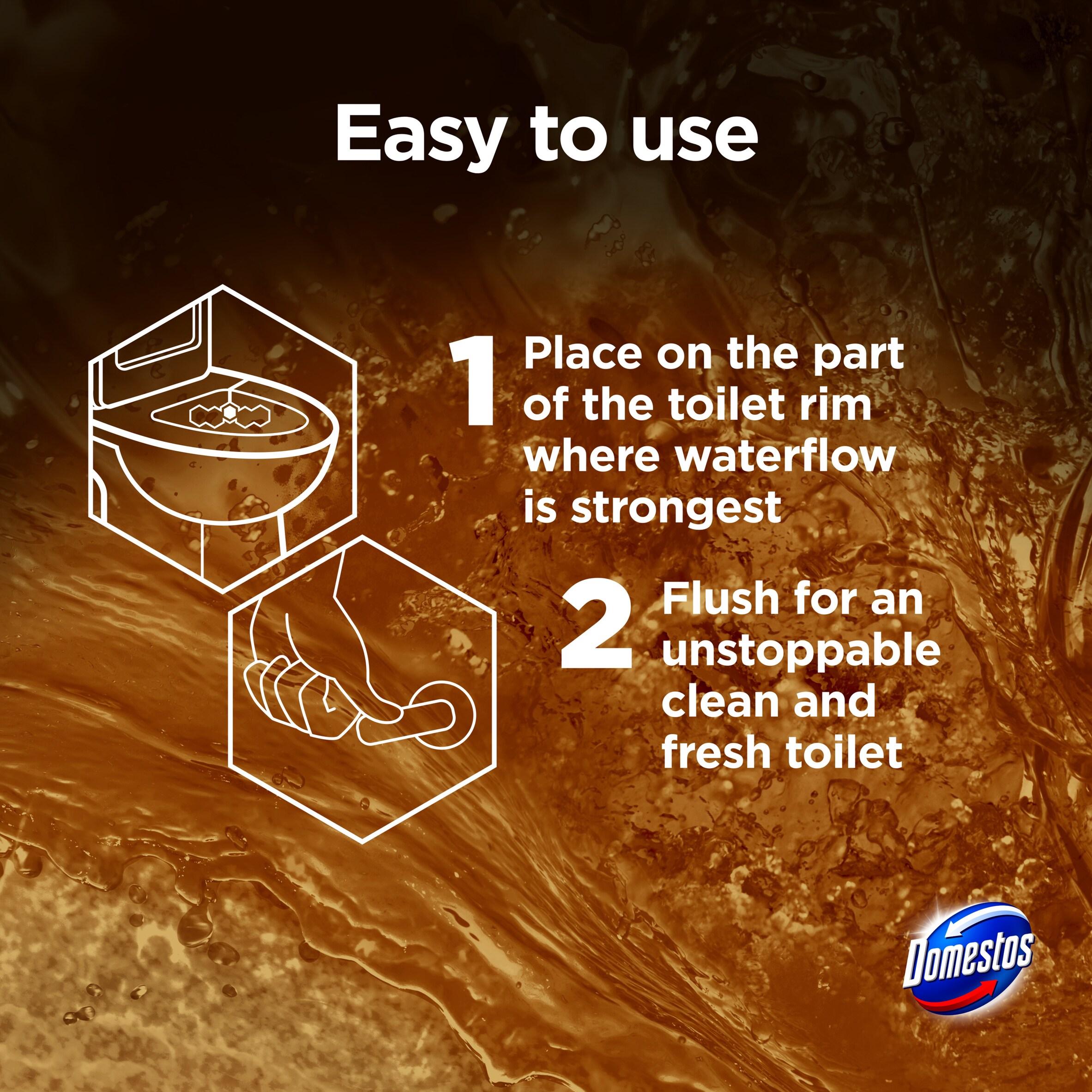 Domestos Power 5 x 50g Gold Freshness Toilet Rim Block thumbnail 4