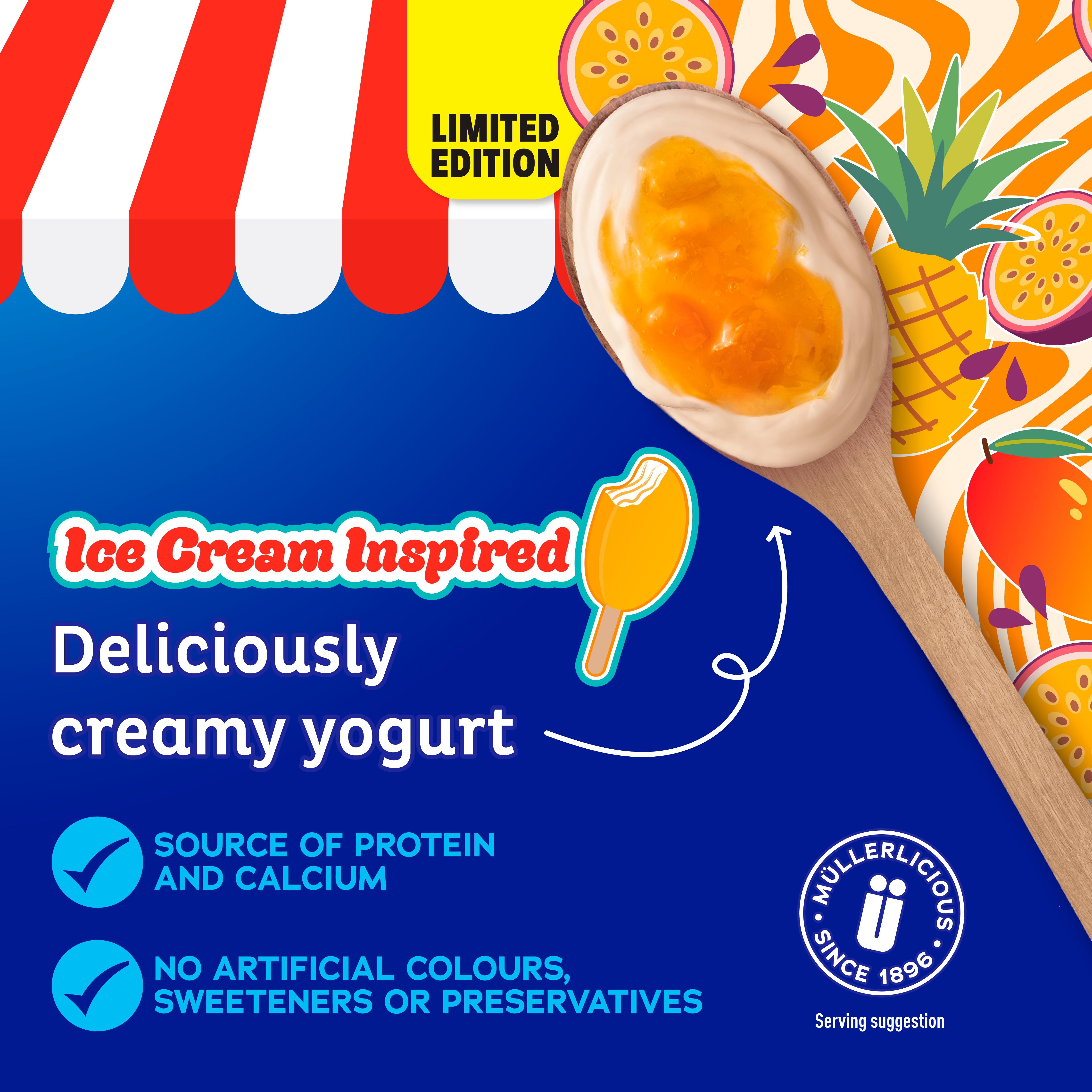 Müller Corner 136g Ice Cream Inspired Tropical Fruits Yoghurt, Limited Edition thumbnail 2