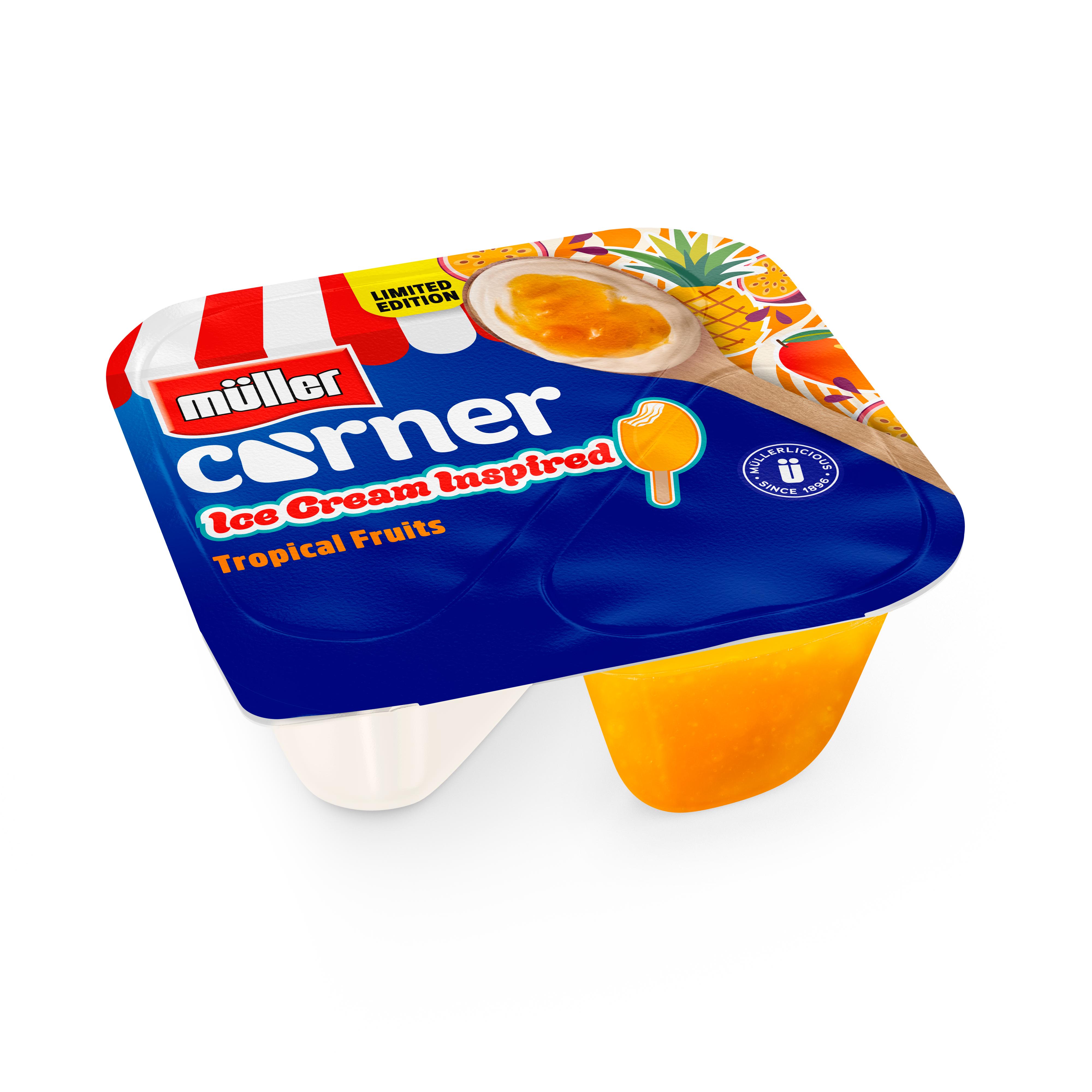 Müller Corner 136g Ice Cream Inspired Tropical Fruits Yoghurt, Limited Edition thumbnail 3