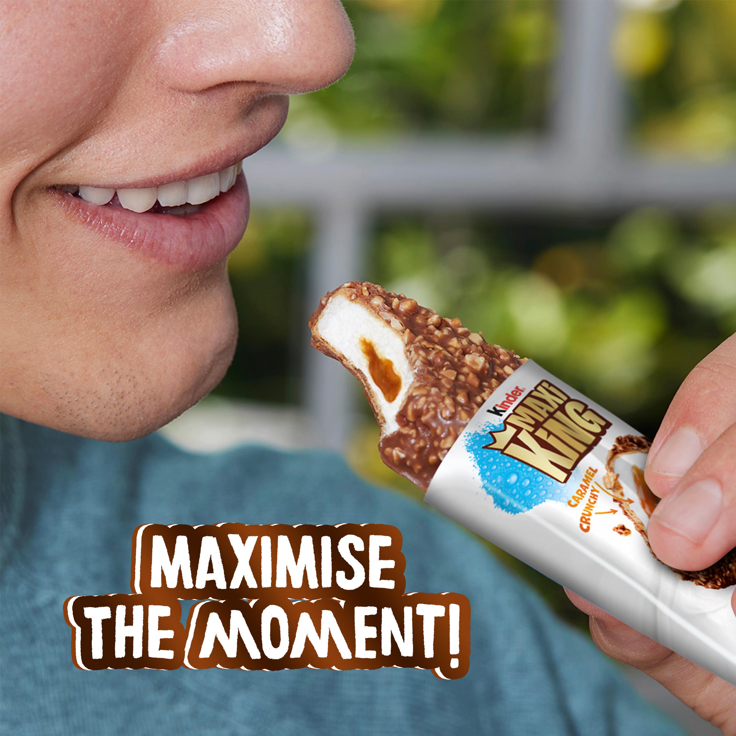 Kinder Maxi King 3 x 35g Milk Chocolate, Hazelnuts & Caramel Chilled Snack thumbnail 5