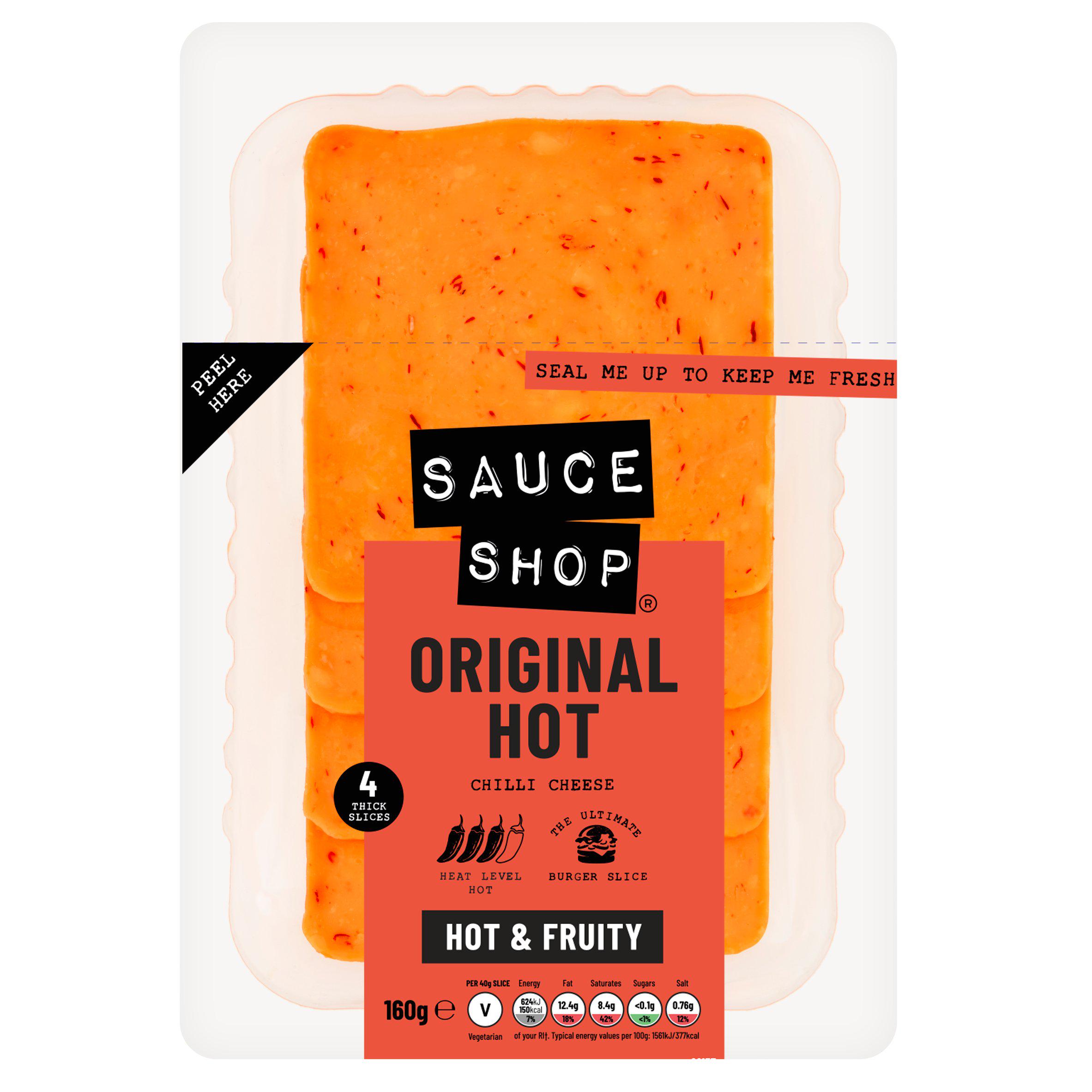 Sauce Shop 4 x Hot Chilli Original Thick Cheese Slices 160g