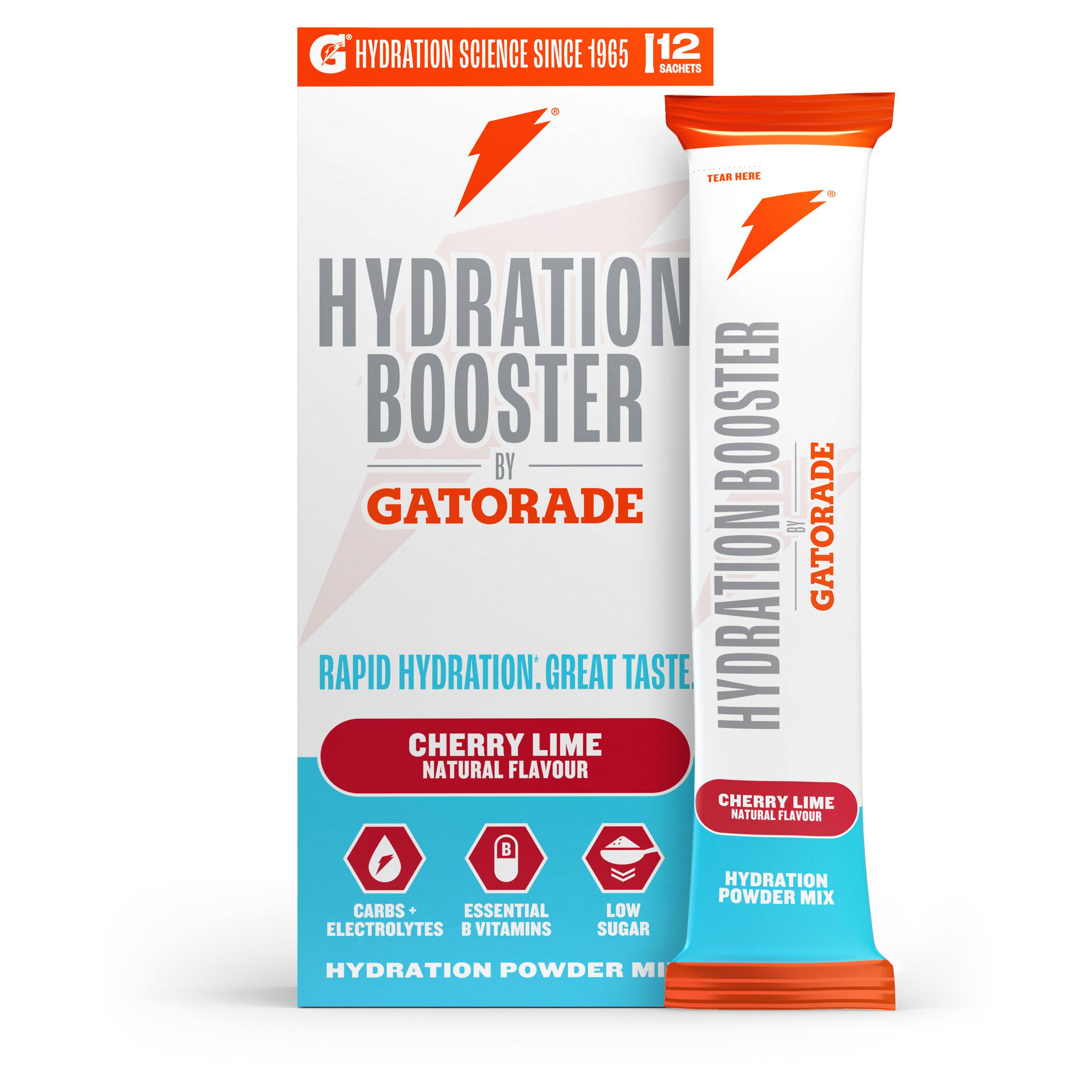 Gatorade Hydration Booster 12 x 13.5g Cherry Lime Mix Powder Sachets