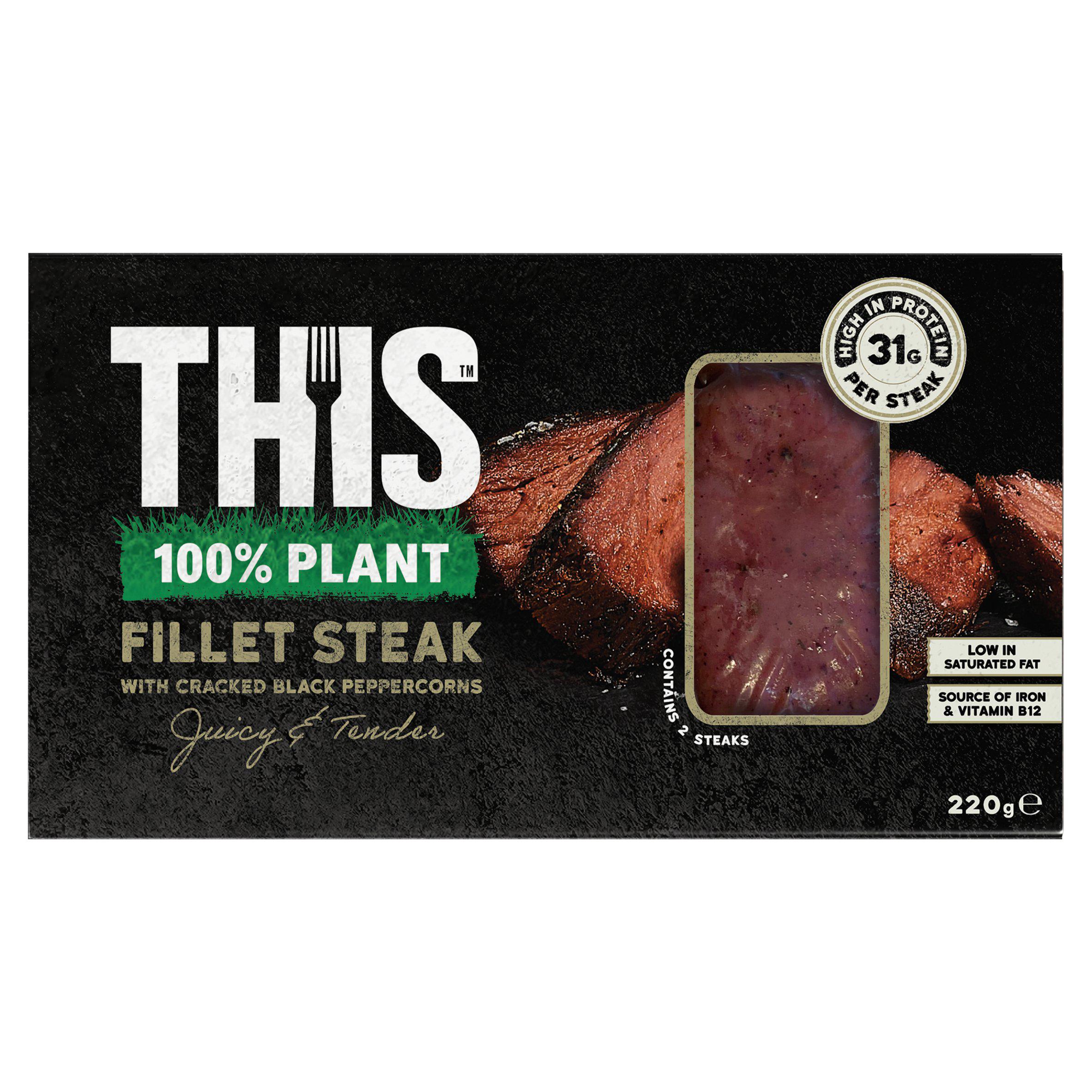 This is 220g Cracked Black Peppercorns Fillet Steak