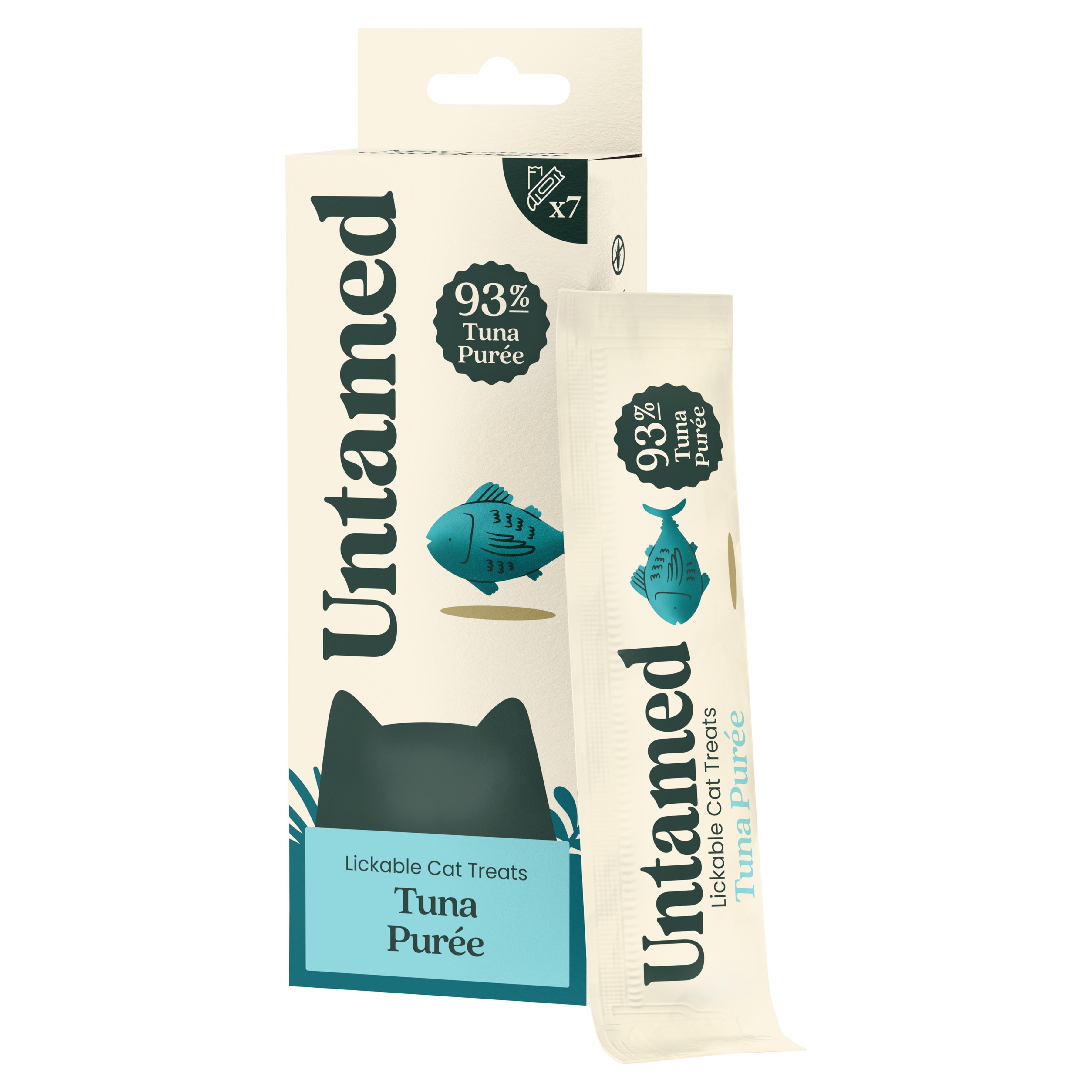 Untamed 7 x 15g Tuna Puree Lickable Cat Treats thumbnail 4