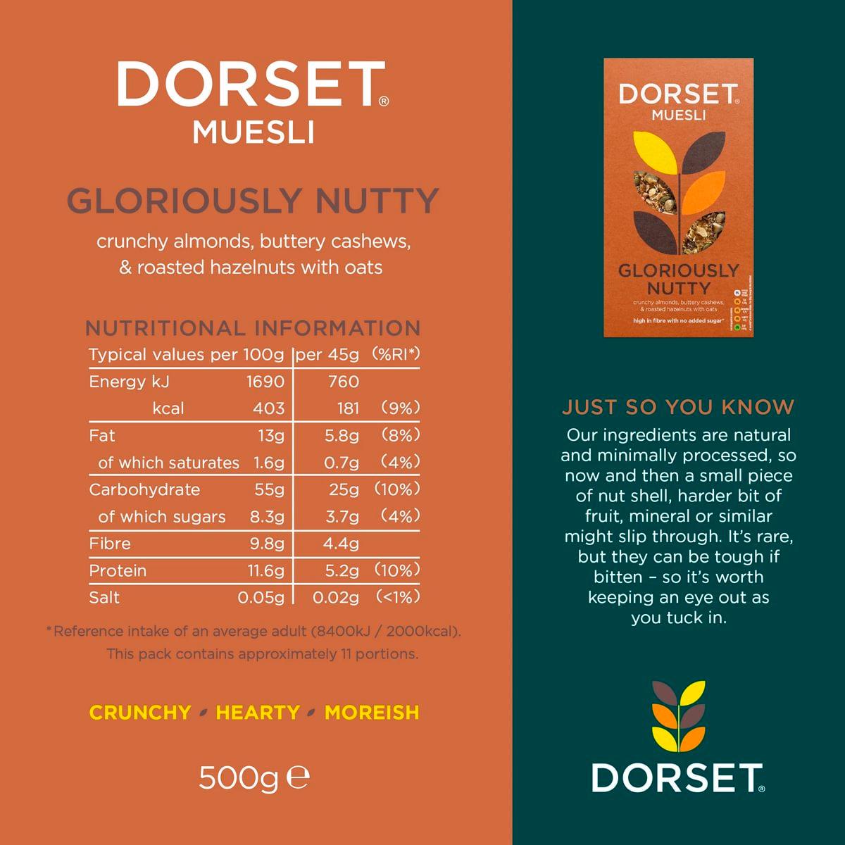 Dorset Cereals 500g Gloriously Nutty Muesli thumbnail 5