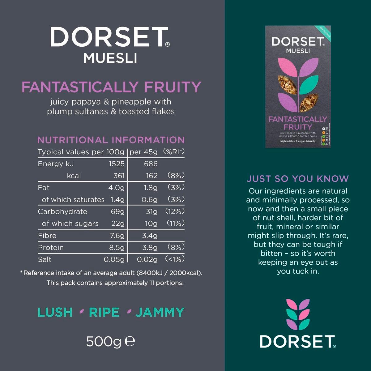 Dorset Cereals 500g Fantastically Fruity Breakfast Muesli thumbnail 5