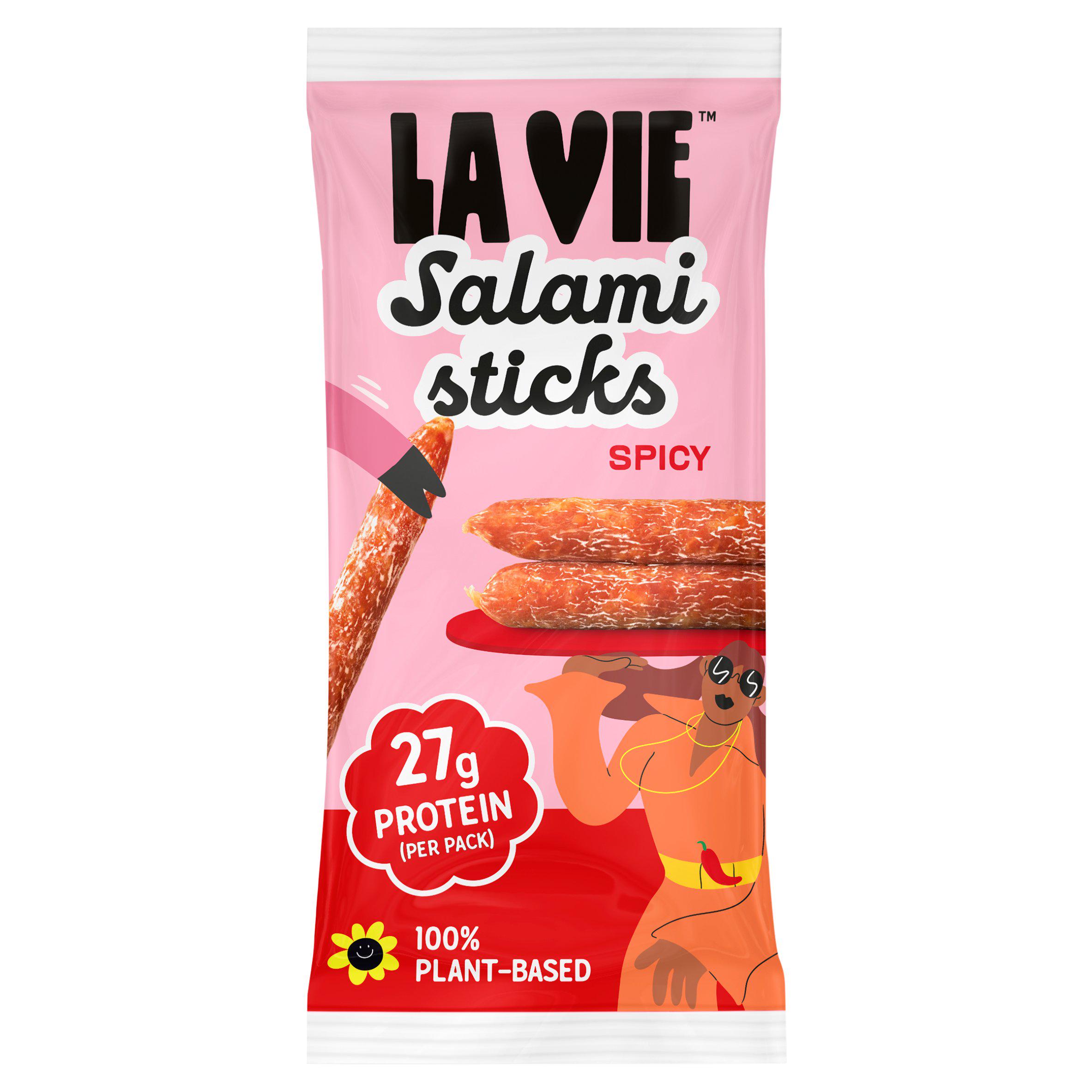 La Vie 75g Spicy Salami Sticks