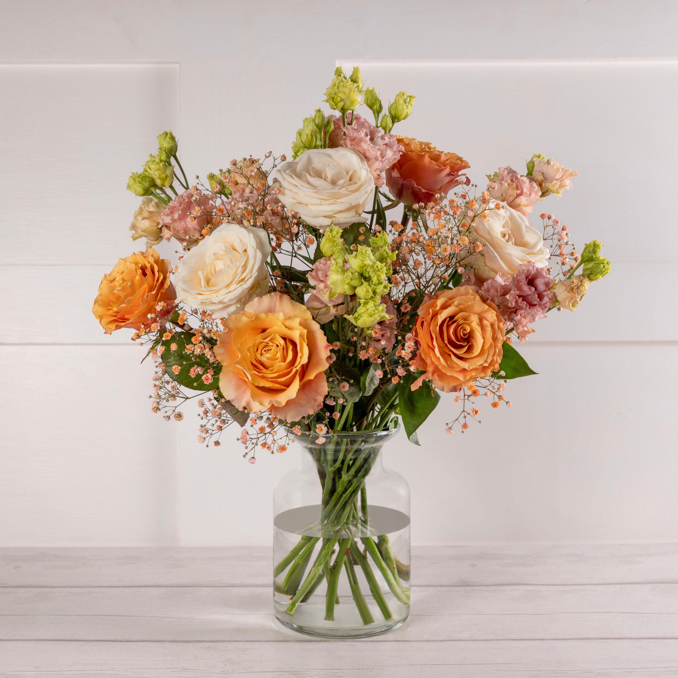 The Lisianthus Bouquet Peach Flowers