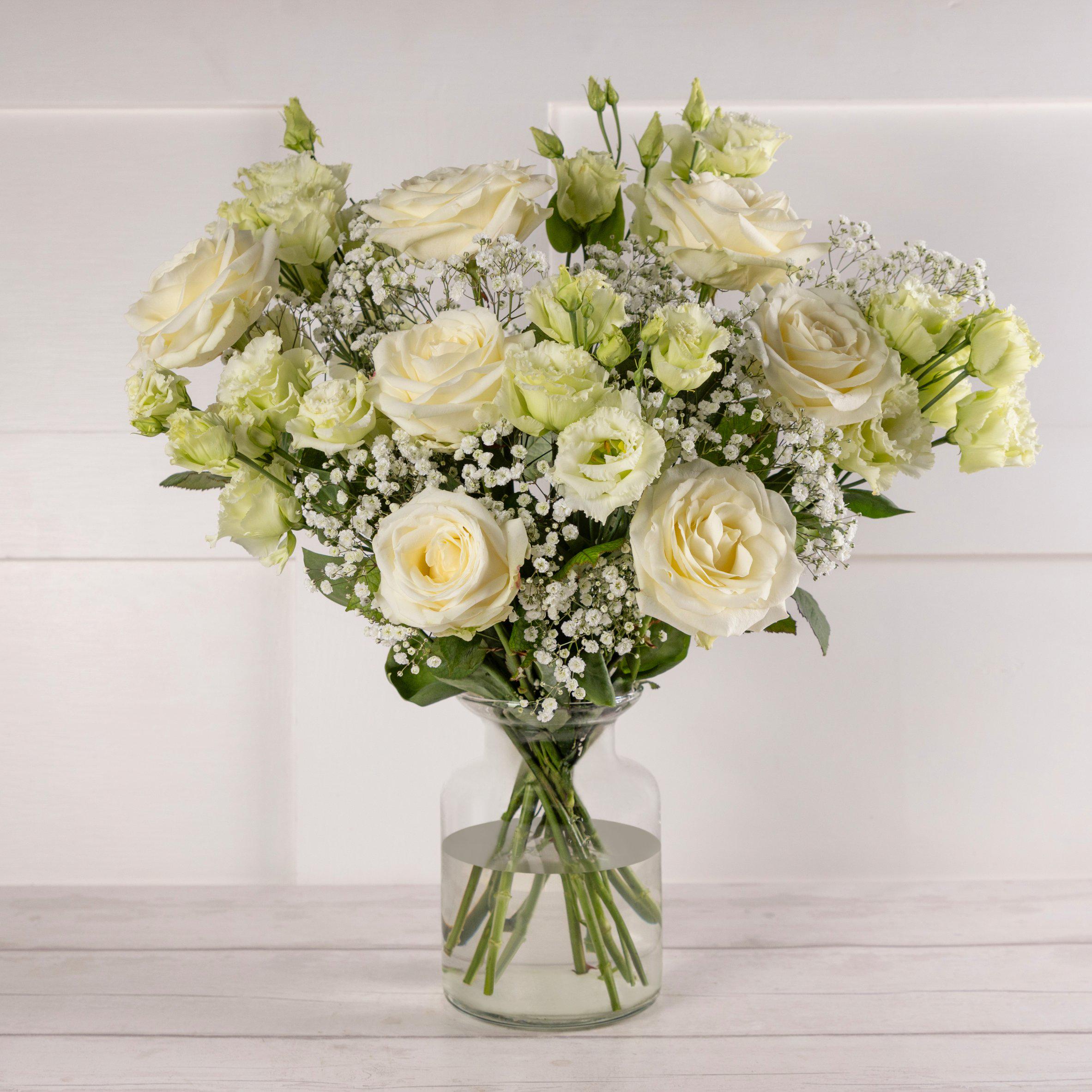 The Lisianthus Bouquet White Flowers