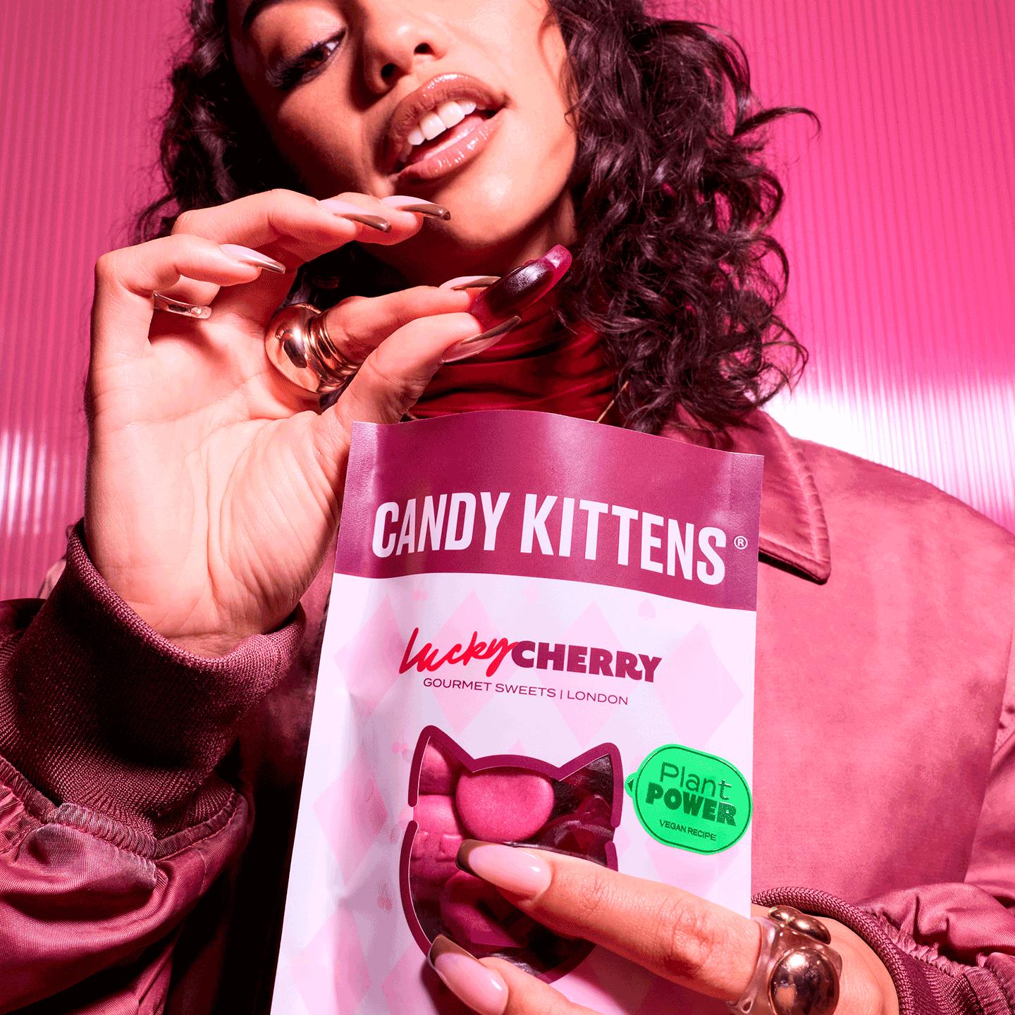 Candy Kittens 140g Lucky Cherry Gourmet Sweets Bag thumbnail 2