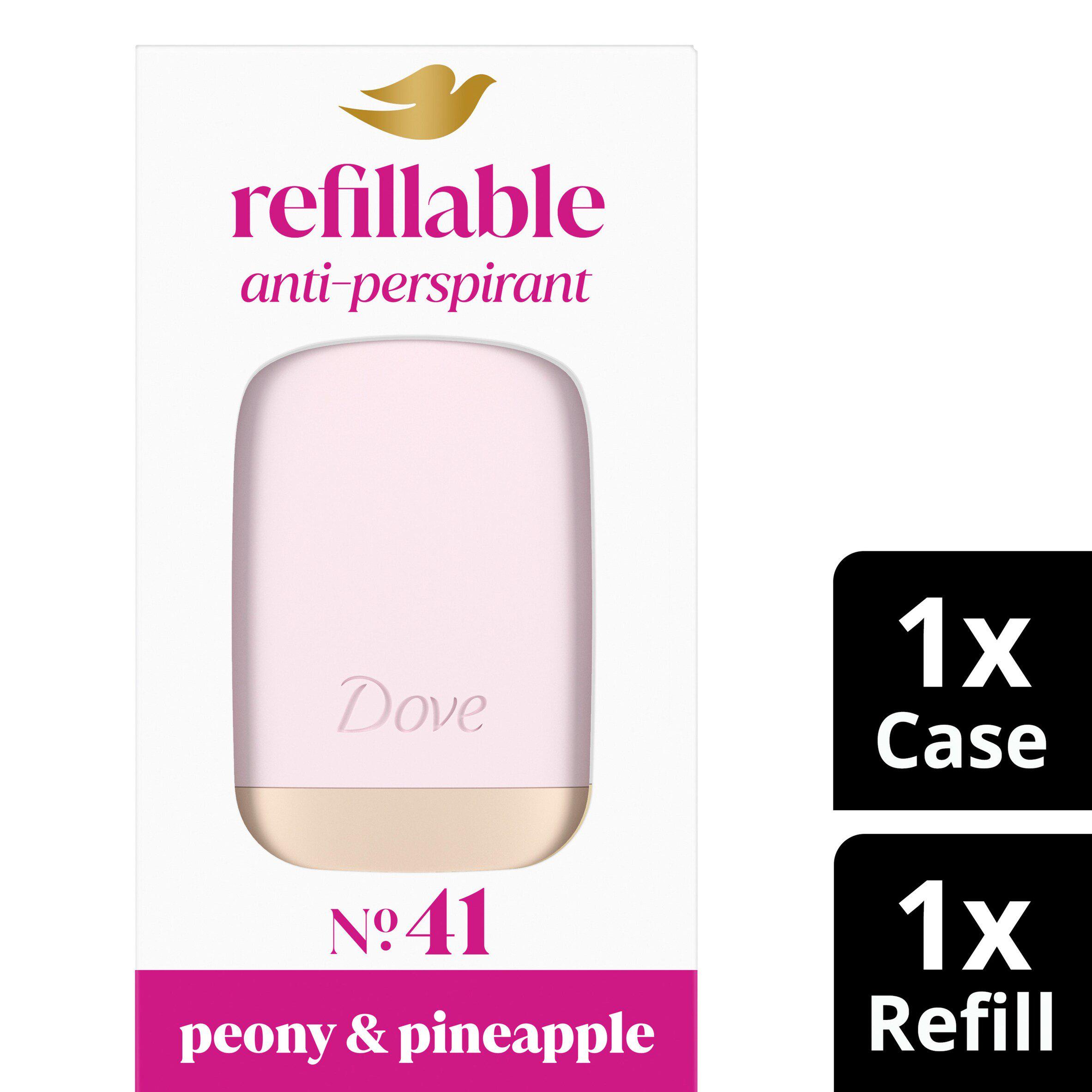 Dove 35ml No. 41 Peony & Pineapple 72h Anti Perspirant Refillable Starter Kit Women's Deodorant