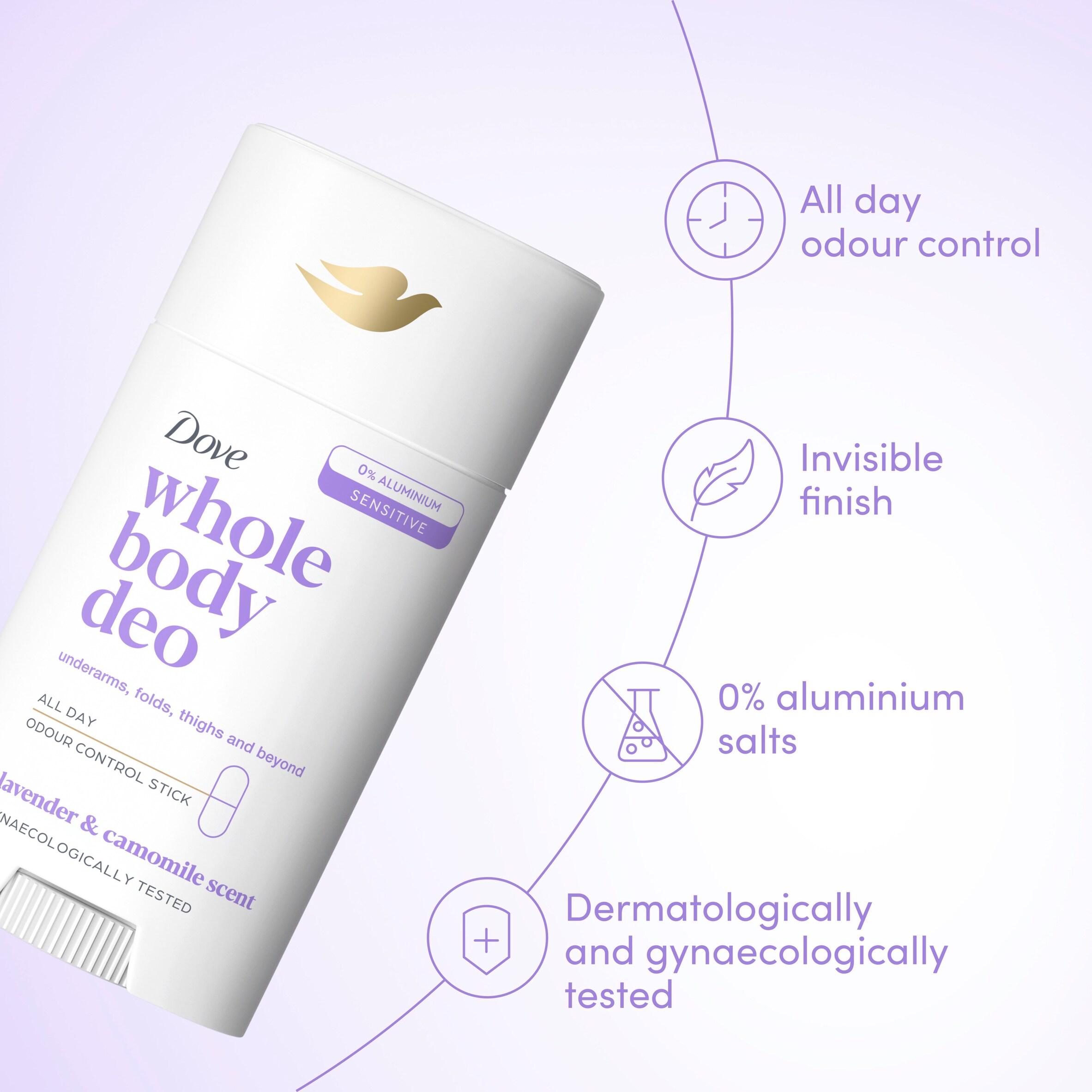 Dove 75ml Lavender & Camomile Whole Body Stick Deodorant thumbnail 2